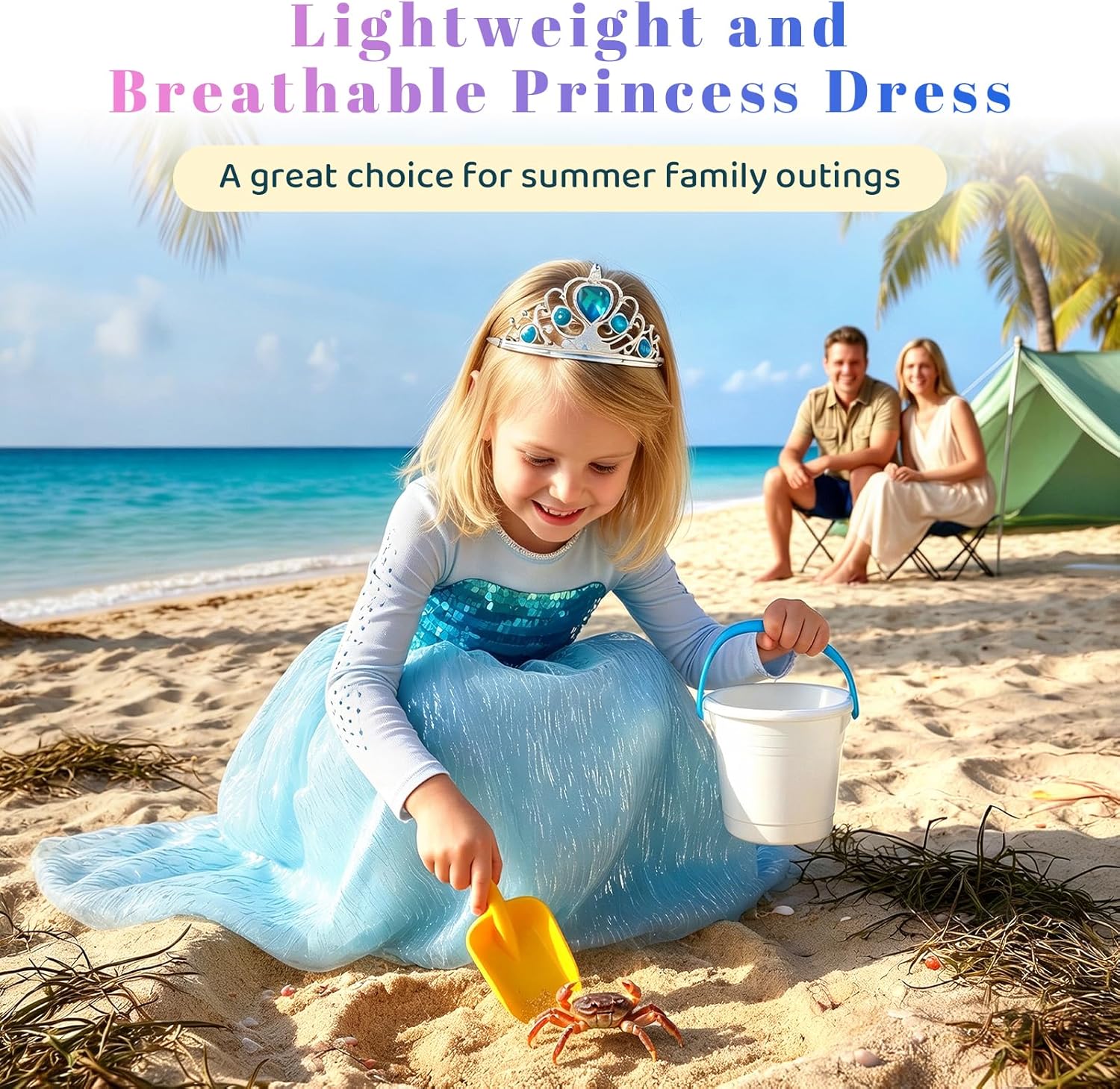 Thumbnail 3 de WIKITOT Princess Dress for Girls aged 3–10