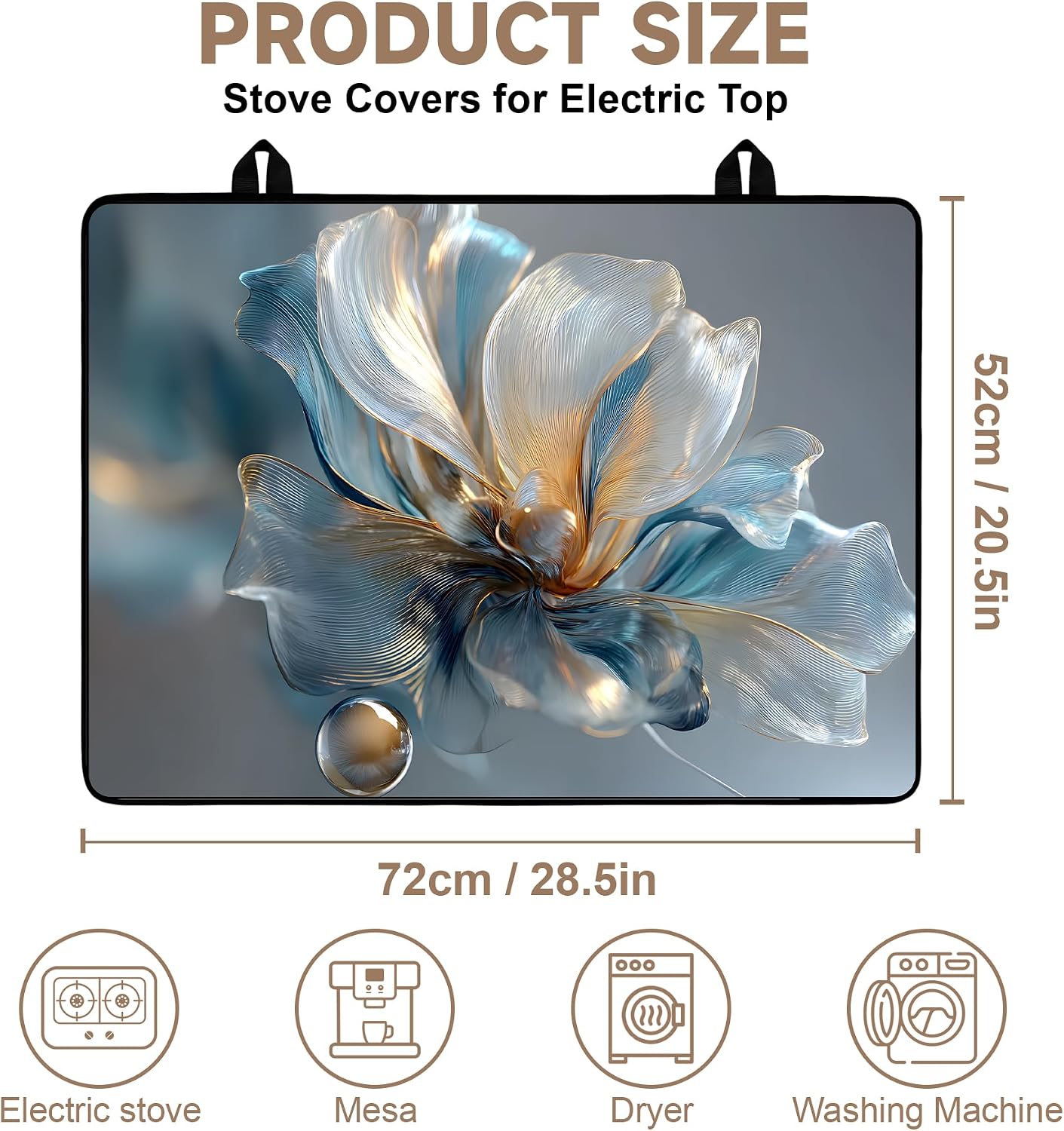 Detalle de Stove Guard Mat for Electric Stoves, Flower C