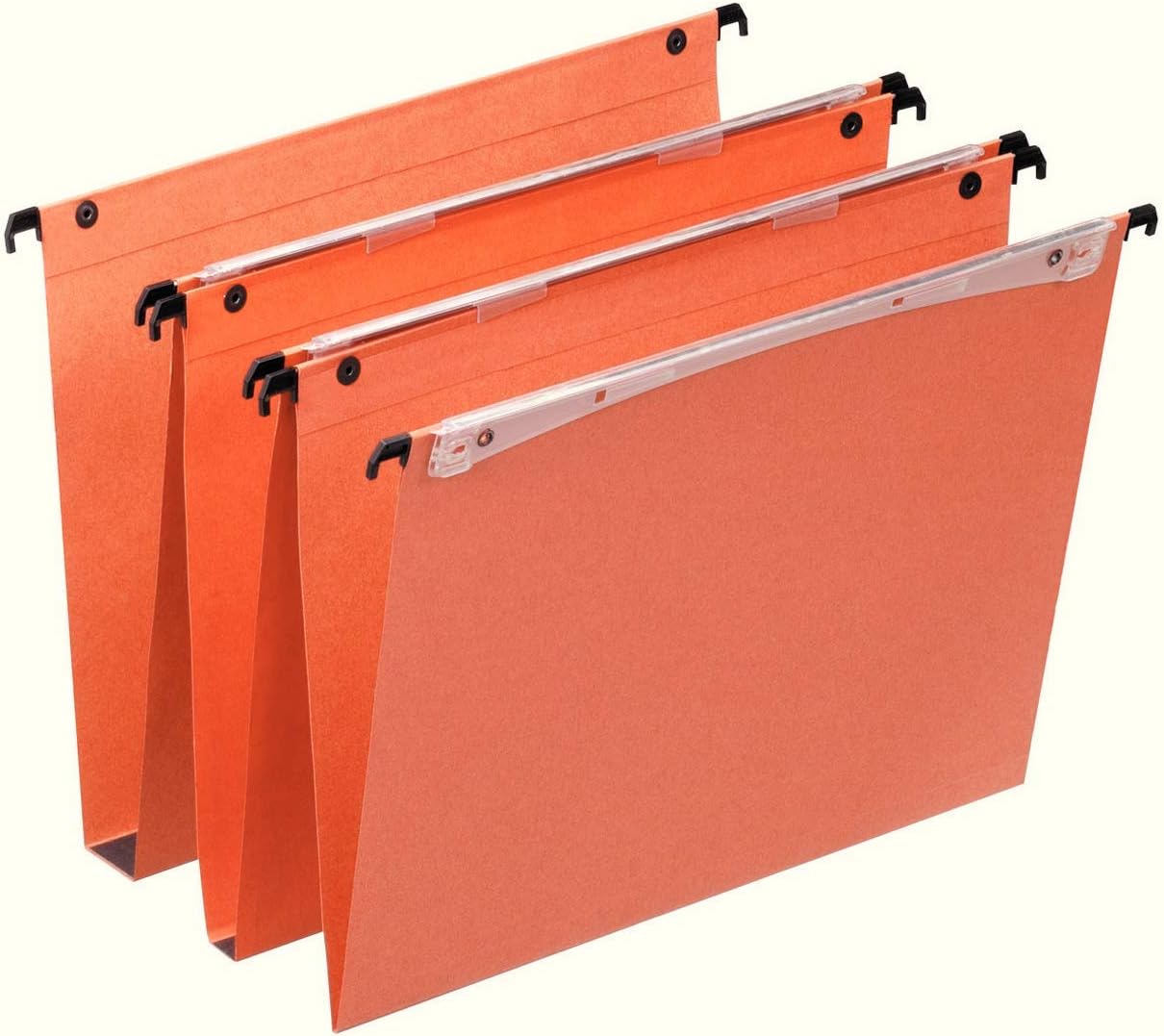Detalle de Esselte Dual Dossiers Suspendus A4 Latéraux – Lot de 25, Orange (21629)