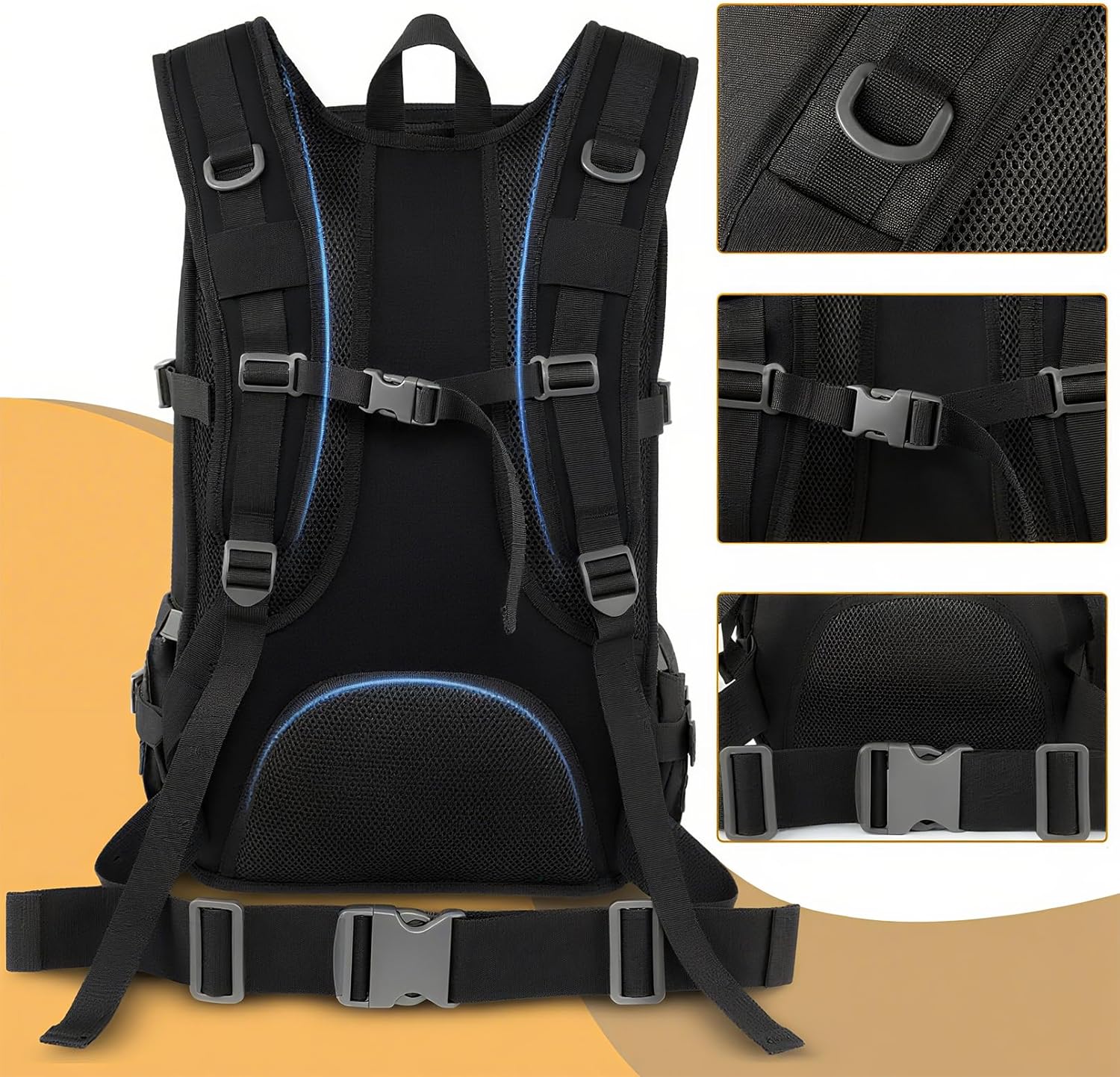 Thumbnail 5 de YOREPEK 50L Militär Rucksack, Groß Taktischer Rucksack, Wanderrucksack Herren Bundeswehr Outdoor Arbeit Survival Wasserdicht Travel Assault Tactical Backpack für Trekking Camping Reisen Jagd, Khaki
YOREPEK 50L Militär Rucksack, Groß Taktischer…