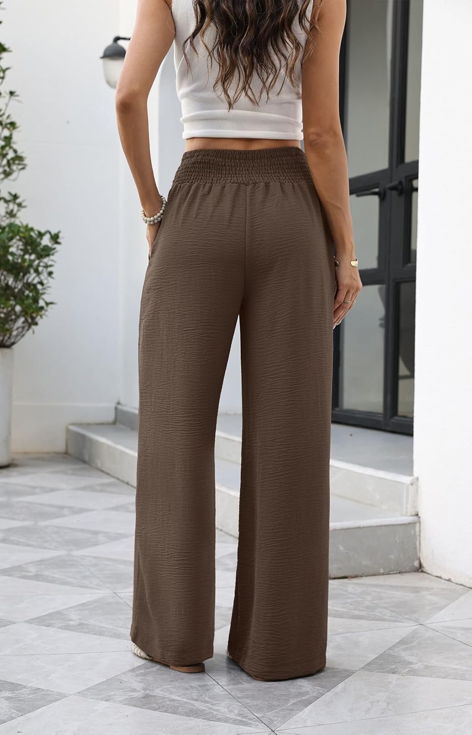 Thumbnail 3 de Sampeel Wide Leg Pants Women: High-Waist Trousers with Pockets for Casual and Lounge