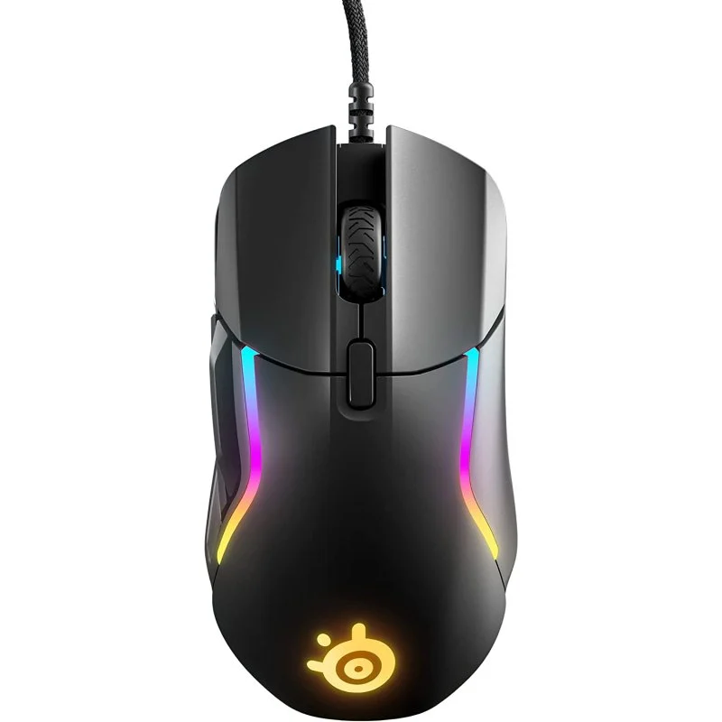 Detalle de SteelSeries Rival 5: ratón gaming de 9 botones y 18.000 DPI para precisión versátil