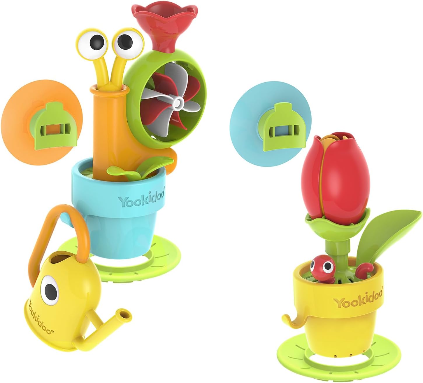 Thumbnail 3 de Yookidoo Pour 'N' Grow Pop Up Garden Adventure Set Bundle (Ages 1-3) – Snail, Flower & Watering Can for Bath Time