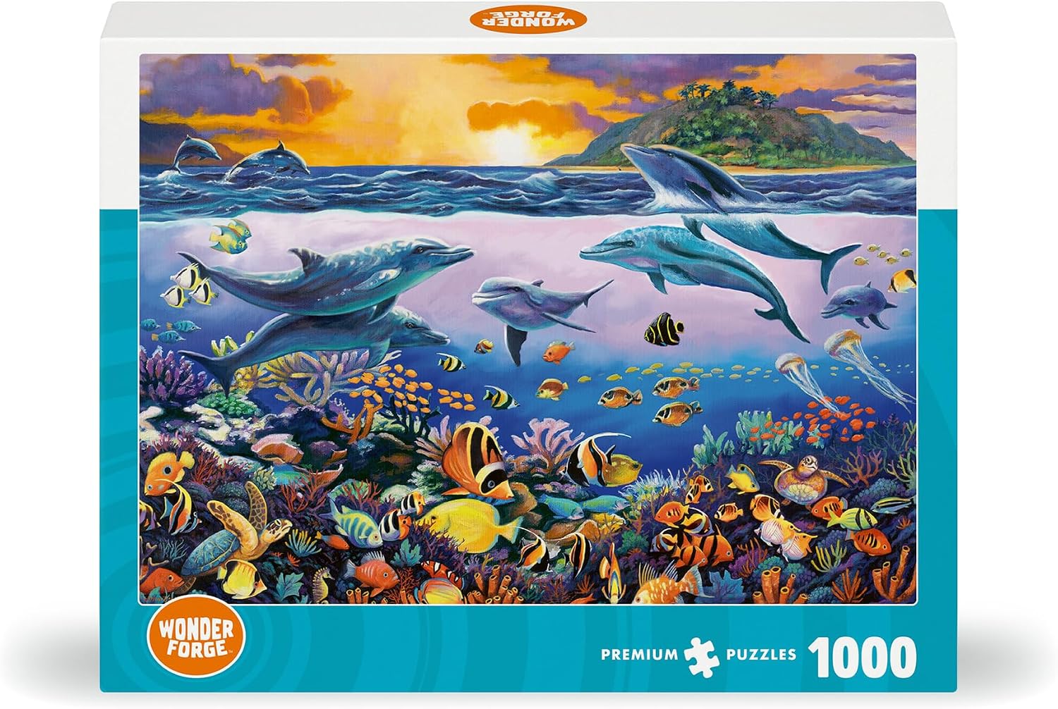 Detalle 2 de Wonder Forge Underwater Frolic 1000 jigsaw puzzle 🧩