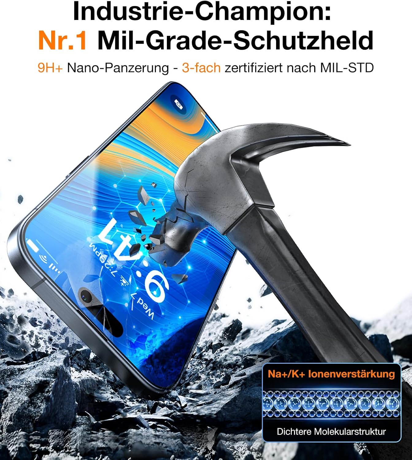 Thumbnail 5 de TORRAS iPhone 16 Pro Schutzfolie 2 Stück