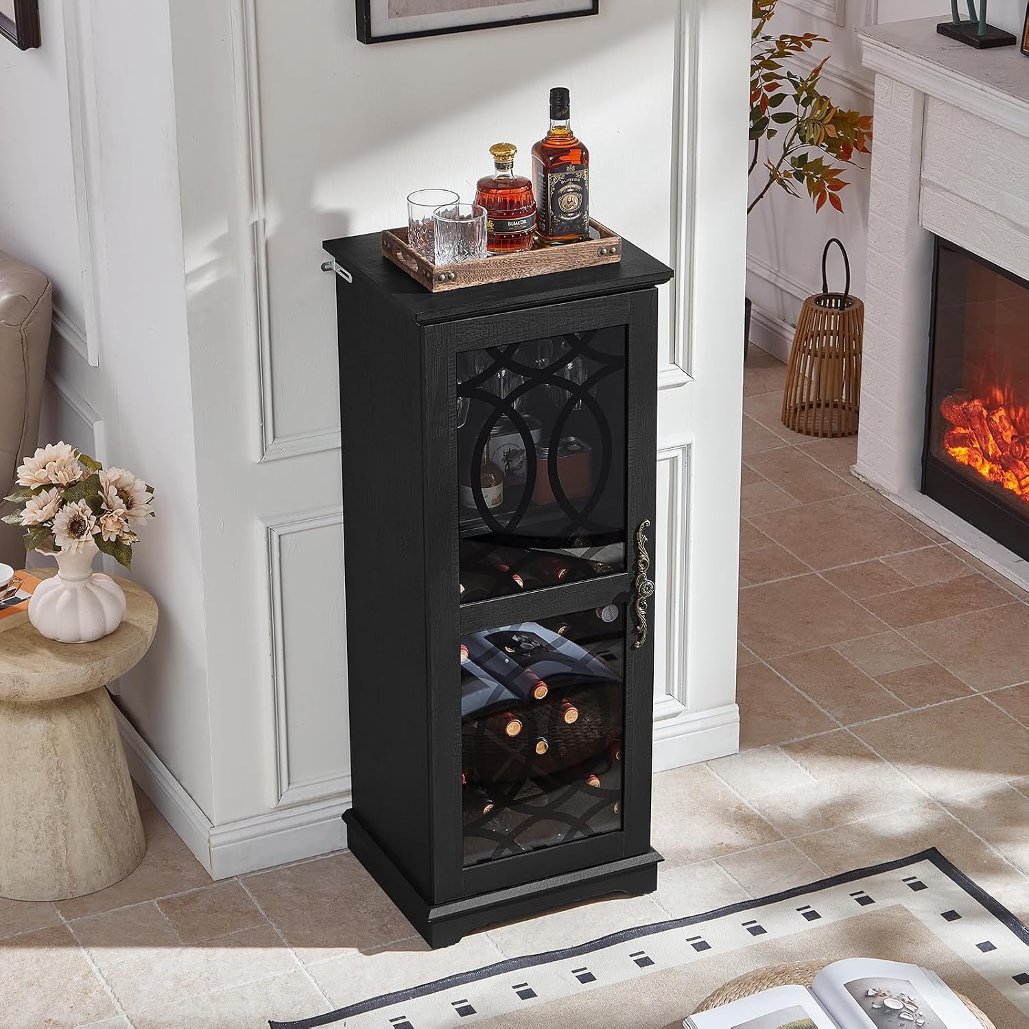 Detalle 2 de Joaxswe Wine Bar Cabinet, 43-inch