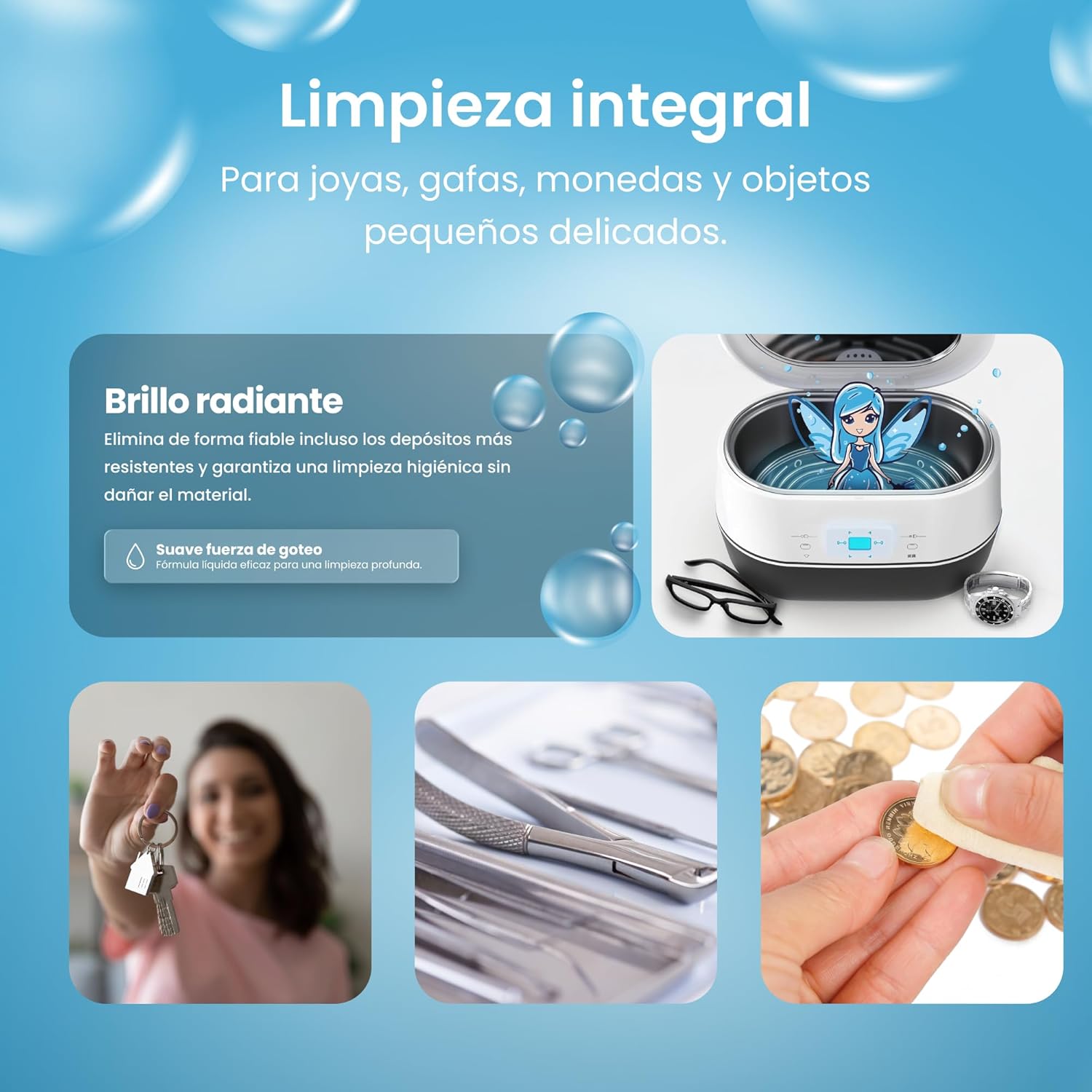 Detalle 2 de Mrs. SHINY Concentrado limpiador ultrasonidos 750 ml