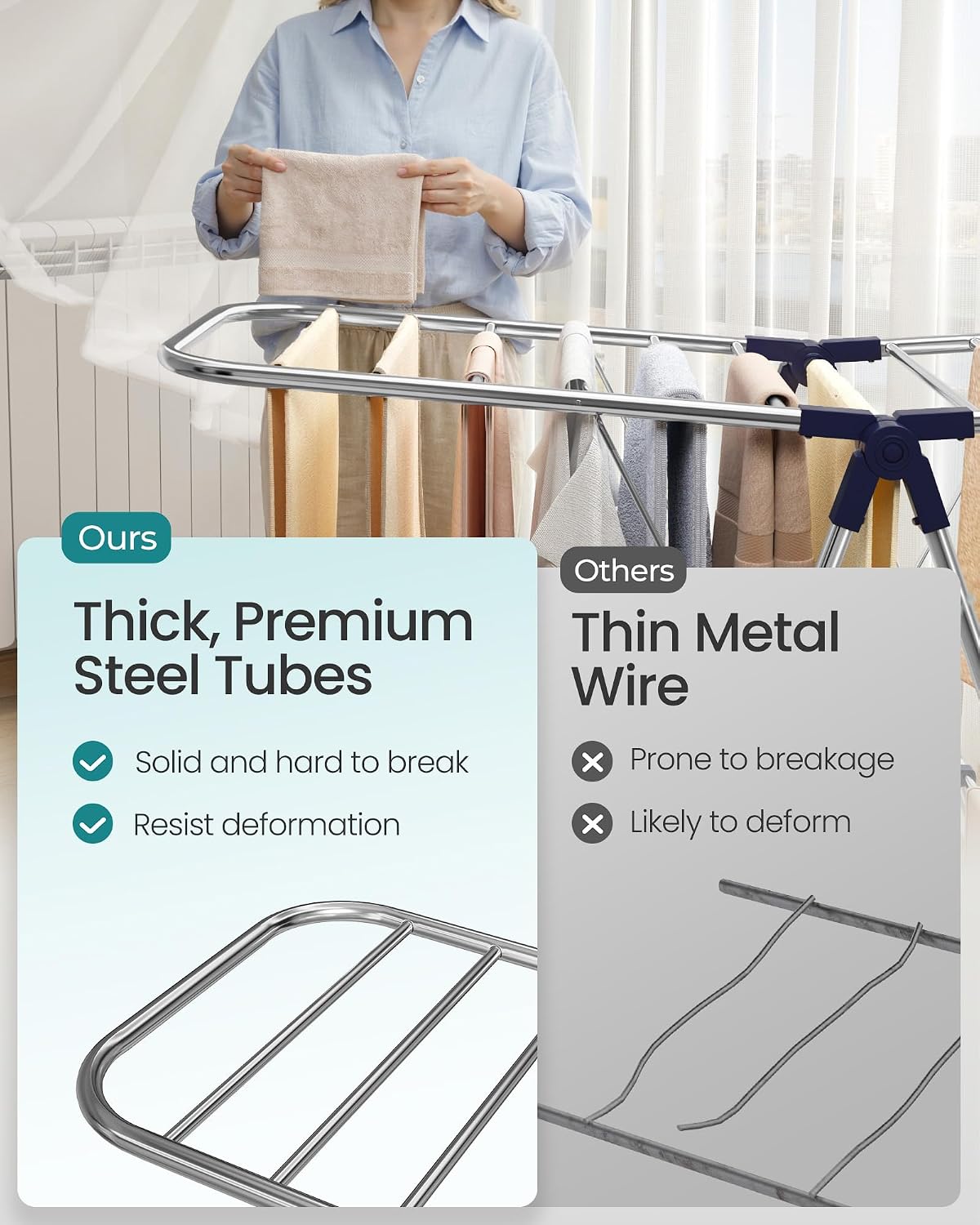 Detalle de SONGMICS Clothes Drying Rack ULLR506EQ01