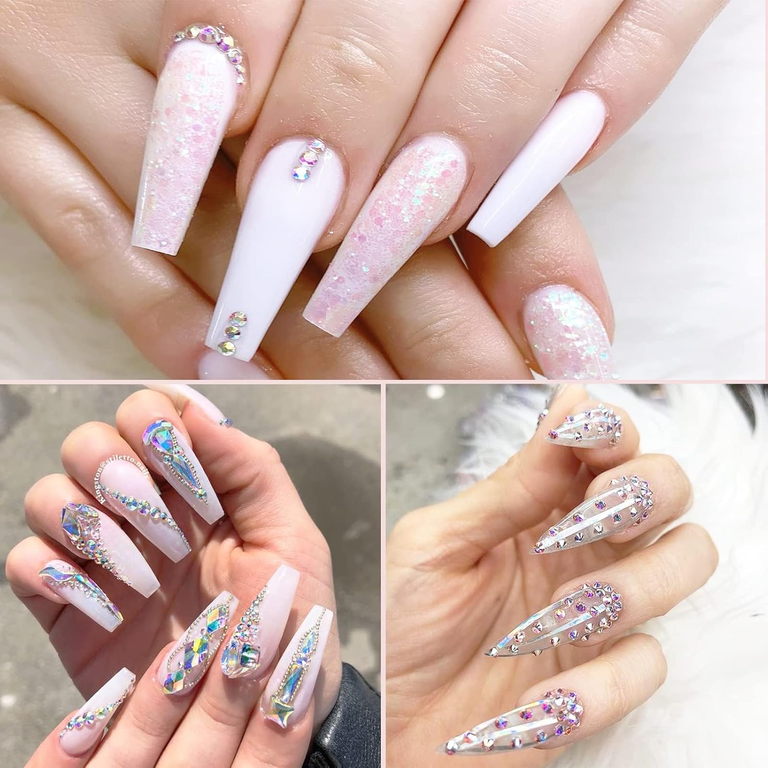 Thumbnail 3 de 4200 Stück Strasssteine für Nägel Nagelglitzer