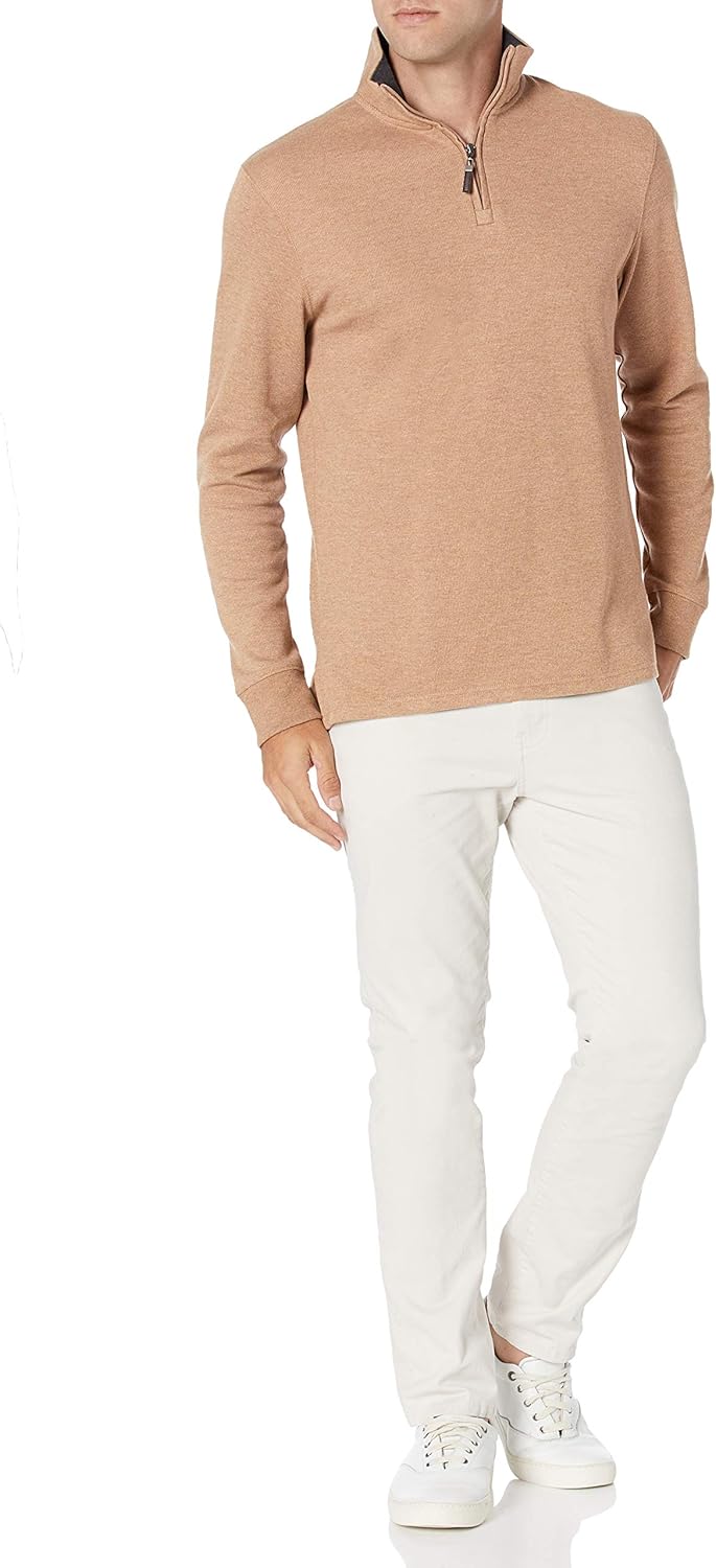Thumbnail 3 de Amazon Essentials Herren Pullover mit Viertelreißverschluss aus französischem Rippstrick – Normale Passform