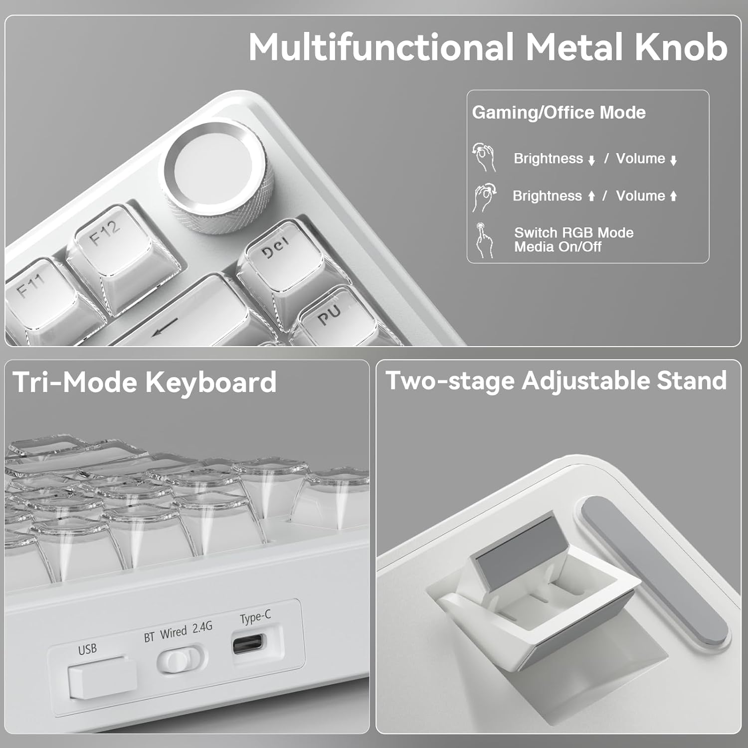 Thumbnail 6 de SOLAKAKA A75 Wireless Gaming Keyboard: 75% Mechanical, Hot-Swappable, Multimodal Connectivity