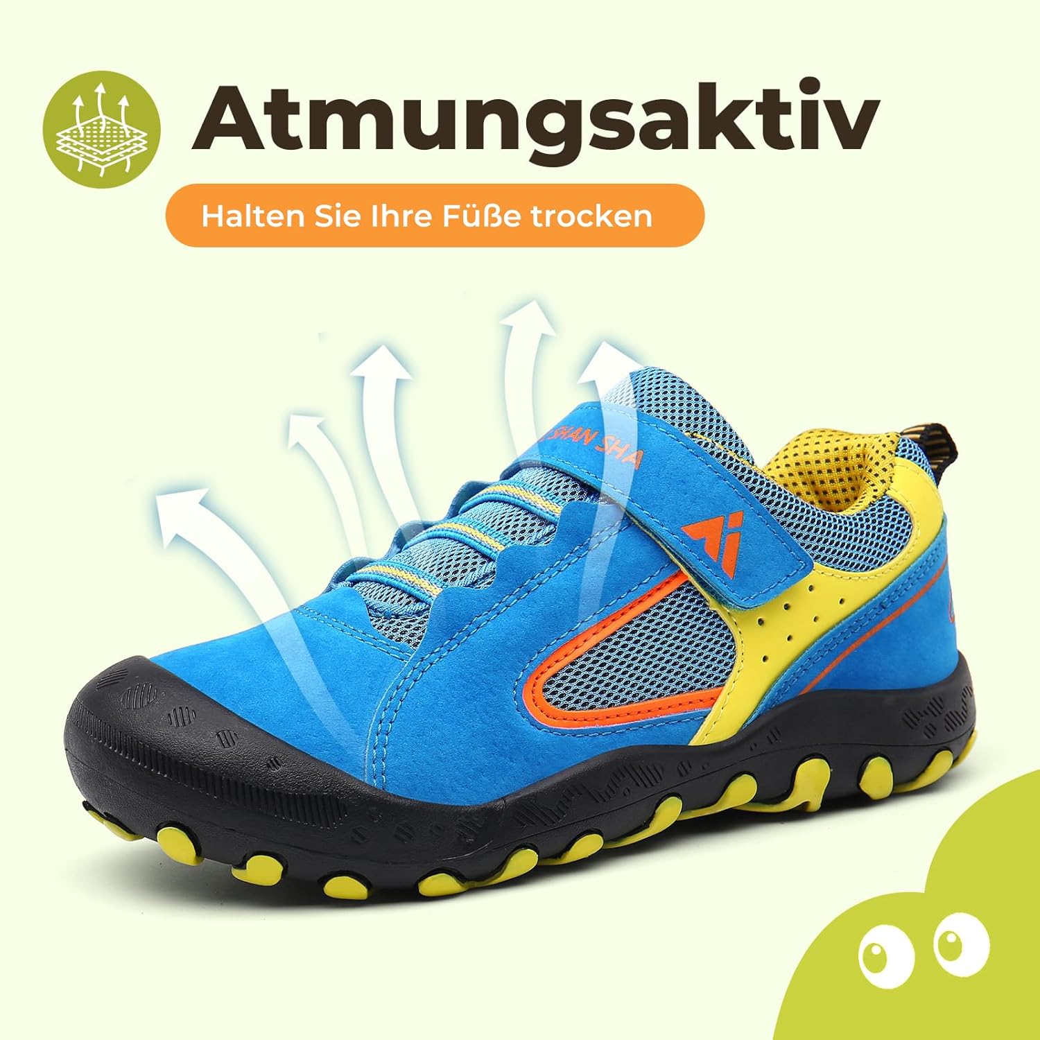Detalle de Mishansha Unisex-Kinder Turnschuhe – Trekkingschuhe, Wanderschuhe und Outdoor-Sportschuhe (Größen 24–38)