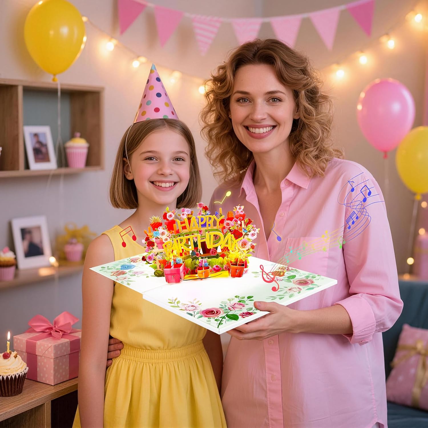 Detalle de Pop-Up Birthday Card with Music