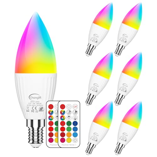 Detalle de Ampoules LED E14 RGB 5 W, lot de 6 ⚡