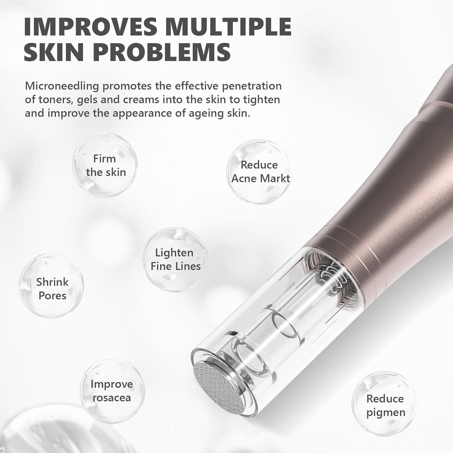 Detalle de 10 Aghi Dermapen 24 Pin – Cartucce di ricambio universali con porta filettata per pen microneedling