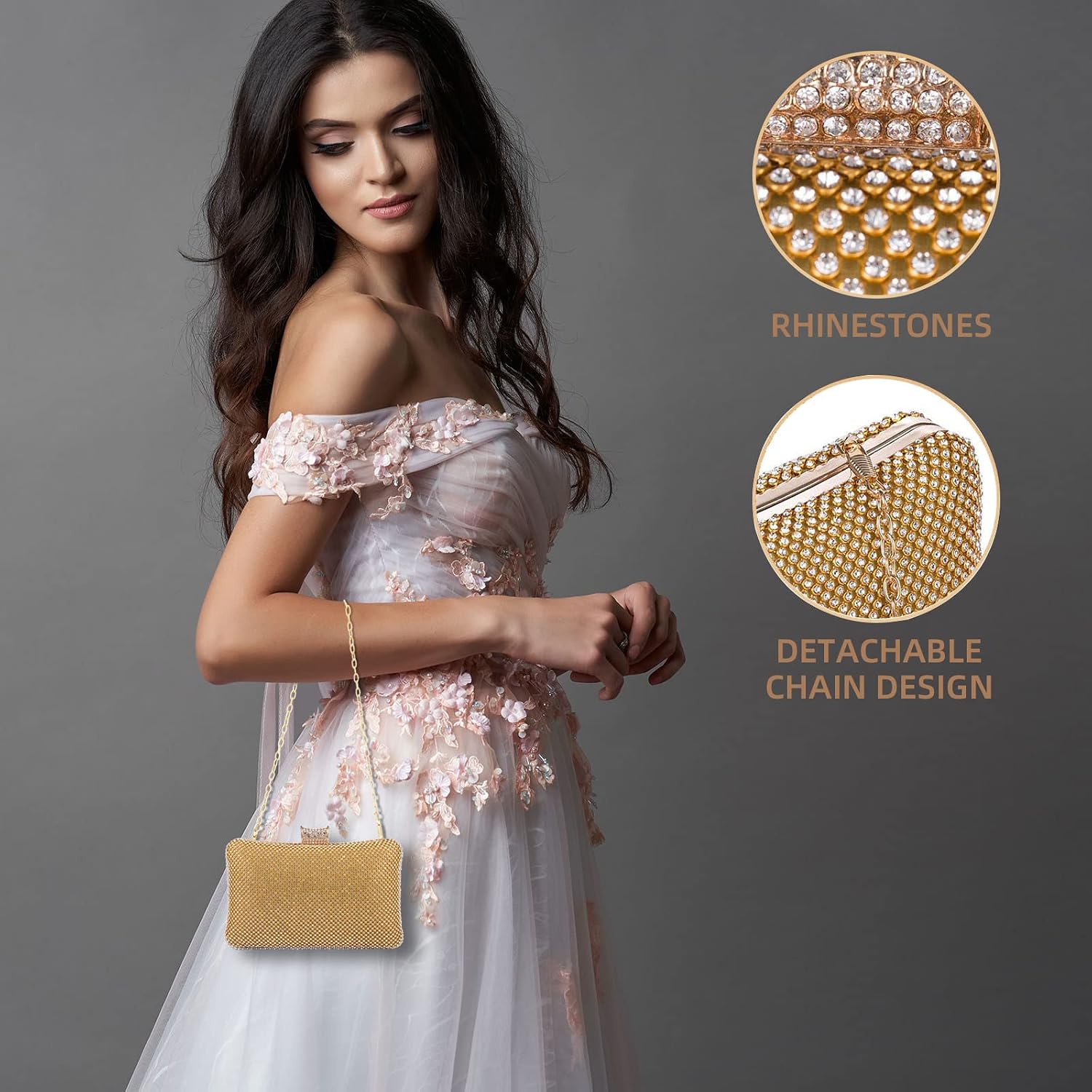 Thumbnail 6 de BAIGIO Damen Clutches Elegant Abendtasche