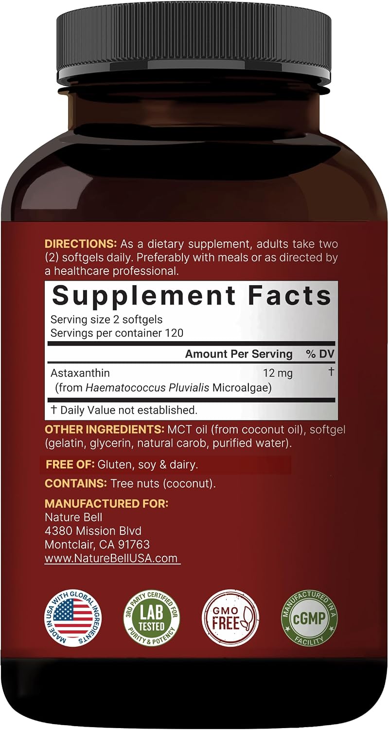 Thumbnail 6 de NatureBell Astaxanthin Softgels 12 mg