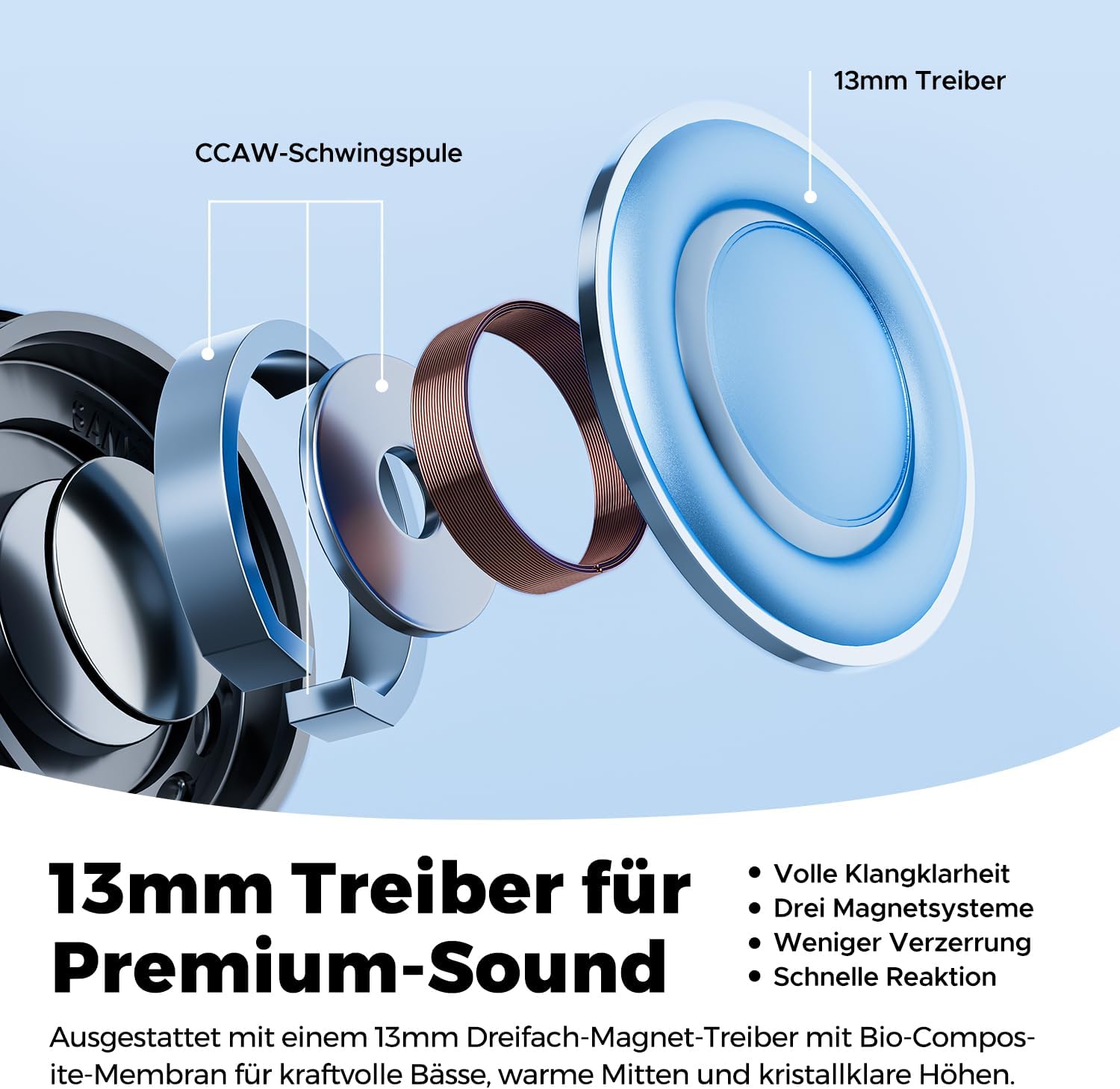 Thumbnail 1 de SoundPEATS Air6 HS BT 6.0 – kabellose Semi-In-Ear-Kopfhörer mit LDAC, ENC & IPX5