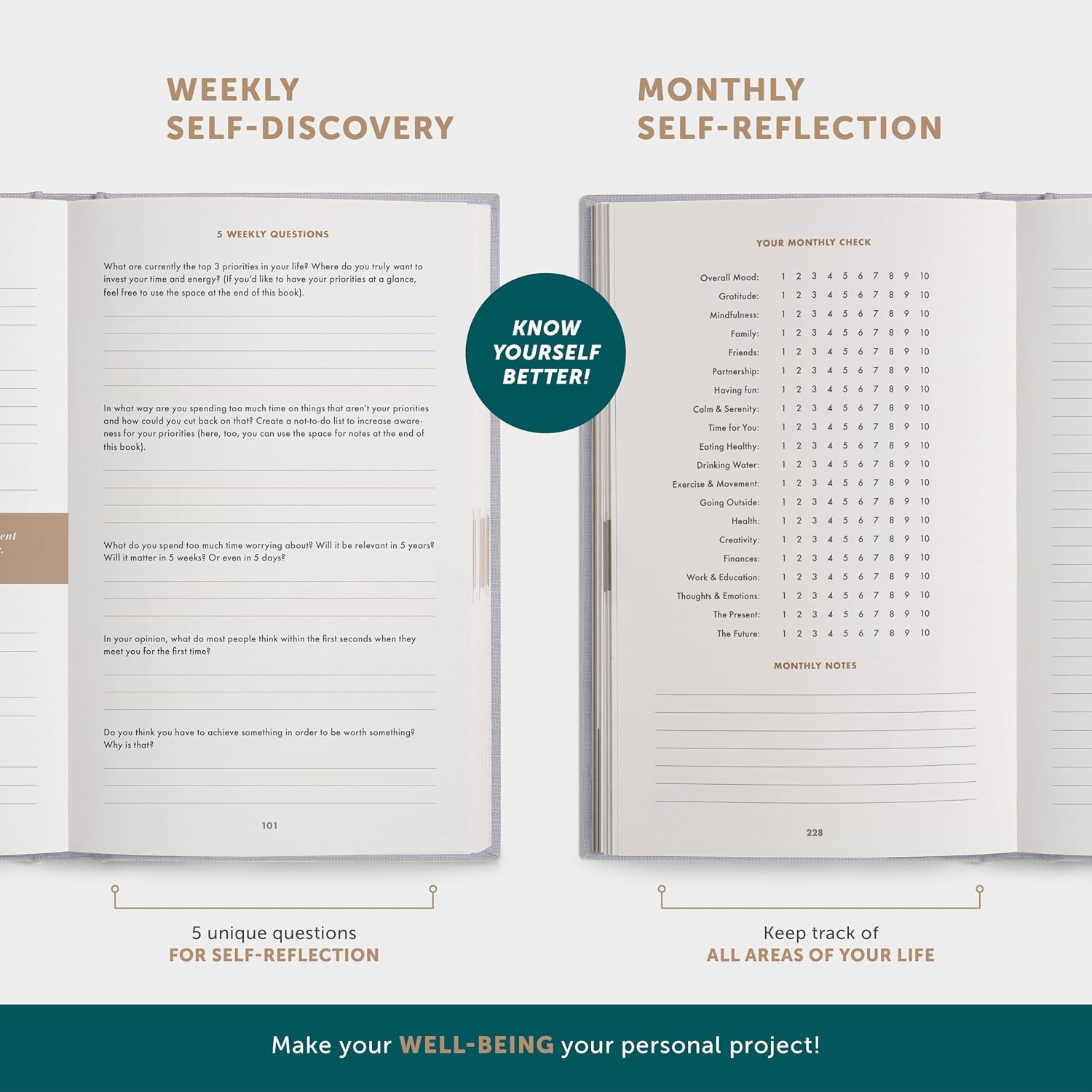 Detalle de 6-Minute Diary 3-Million-Copy Gratitude Journal – guided positive psychology self-care notebook