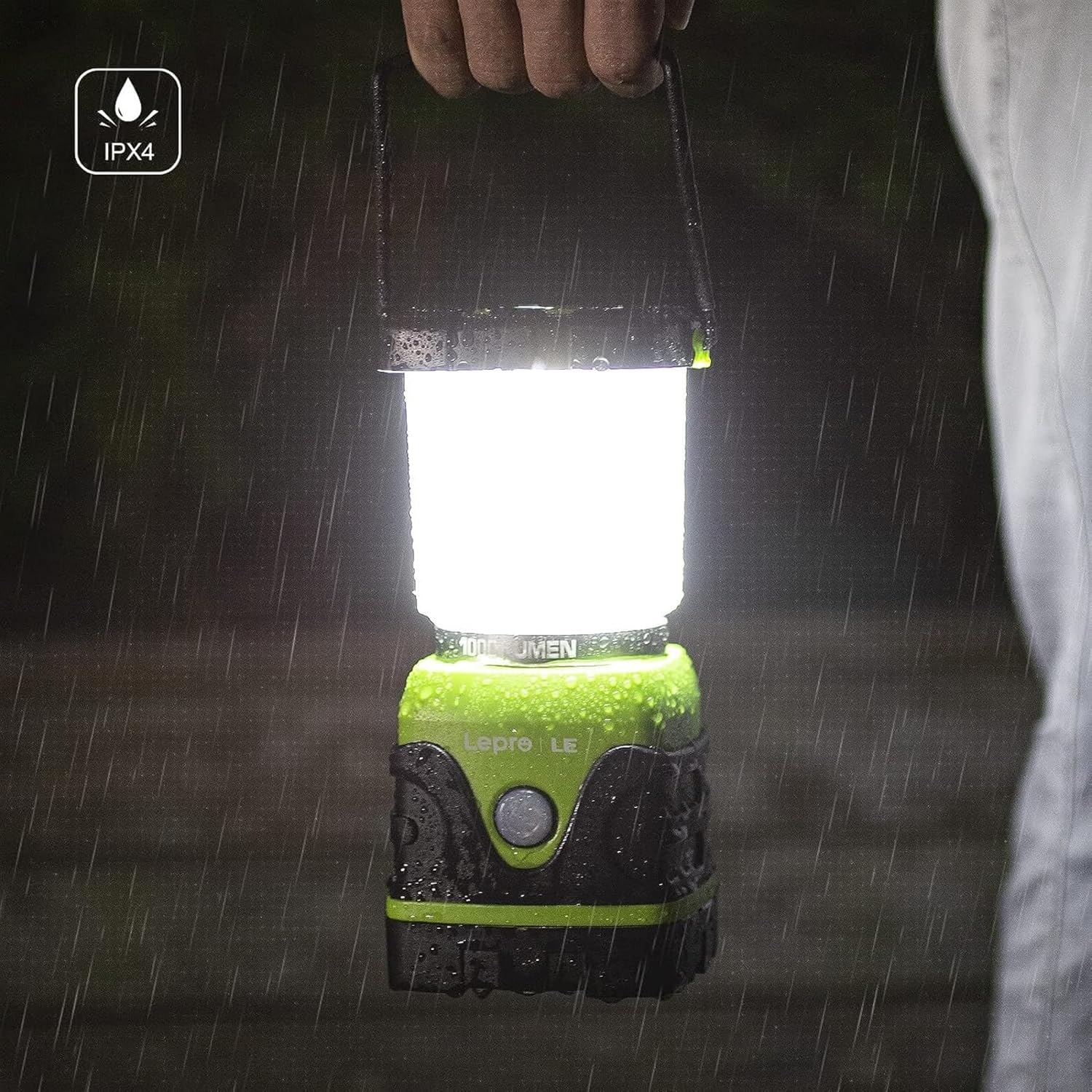 Detalle 2 de LE LED Campinglampe „Ultra Hell“ mit bis zu 1000 Lumen, 3 Helligkeiten & dimmbar – batteriebetrieben, IPX4