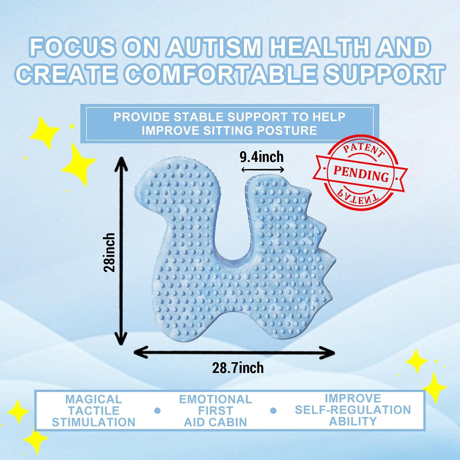 Detalle de Irrical sensory compression chair 26 x 28 x 9 inches