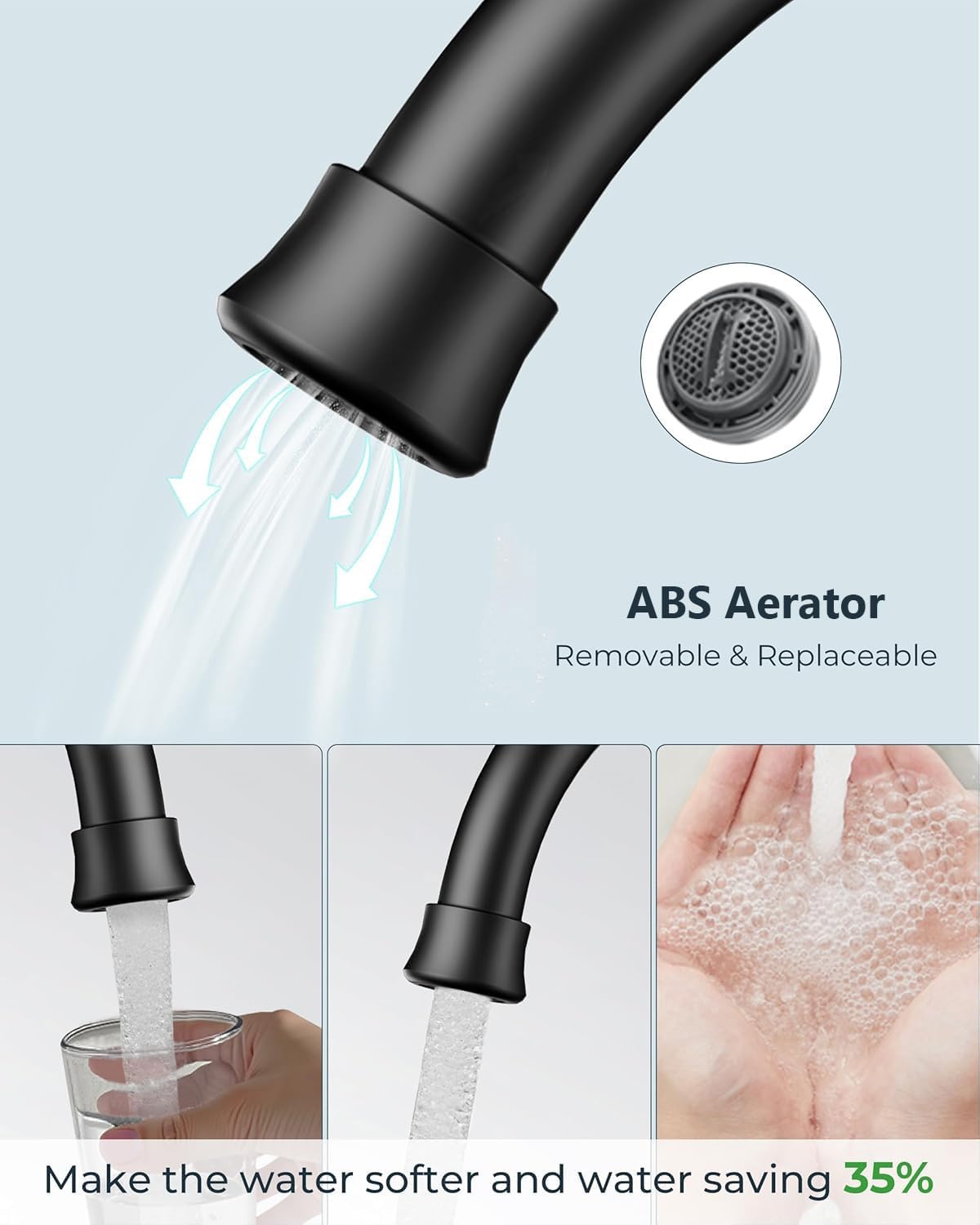 Thumbnail 2 de FORIOUS Bathroom Faucet 4 Inch Centerset 🚰