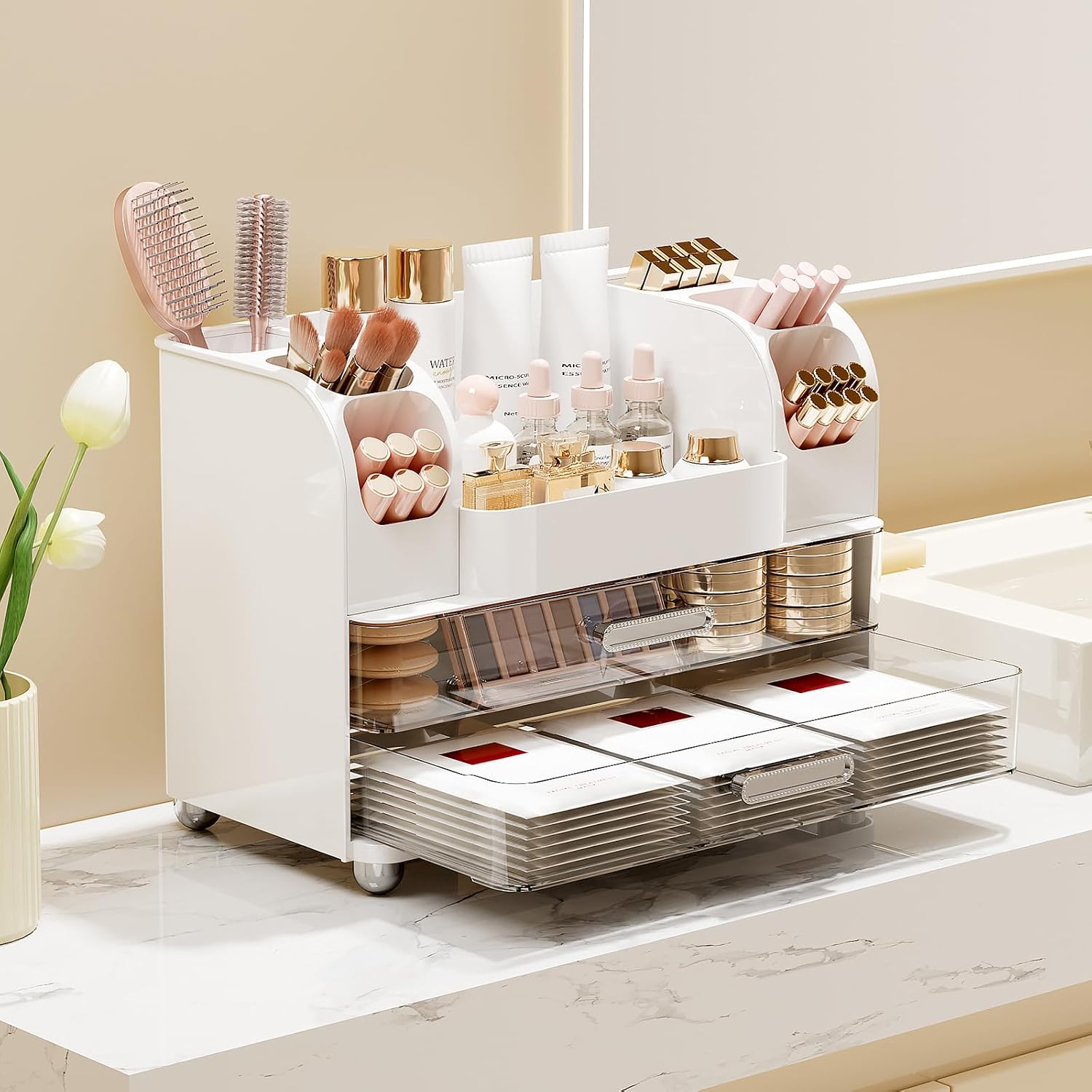 Detalle 2 de Makeup Organizer with 2 Large Drawers 13.4L