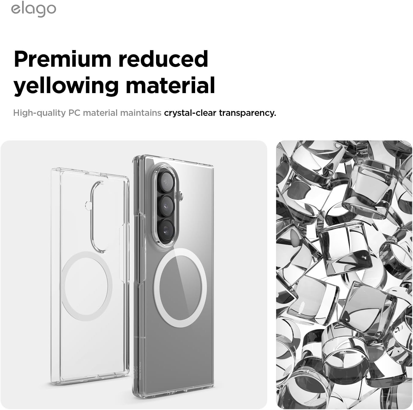 Thumbnail 3 de elago Magnetic Clear Case for Samsung Galaxy Z Fold 7 (MagSafe Clear) – MagSafe compatible clear protection