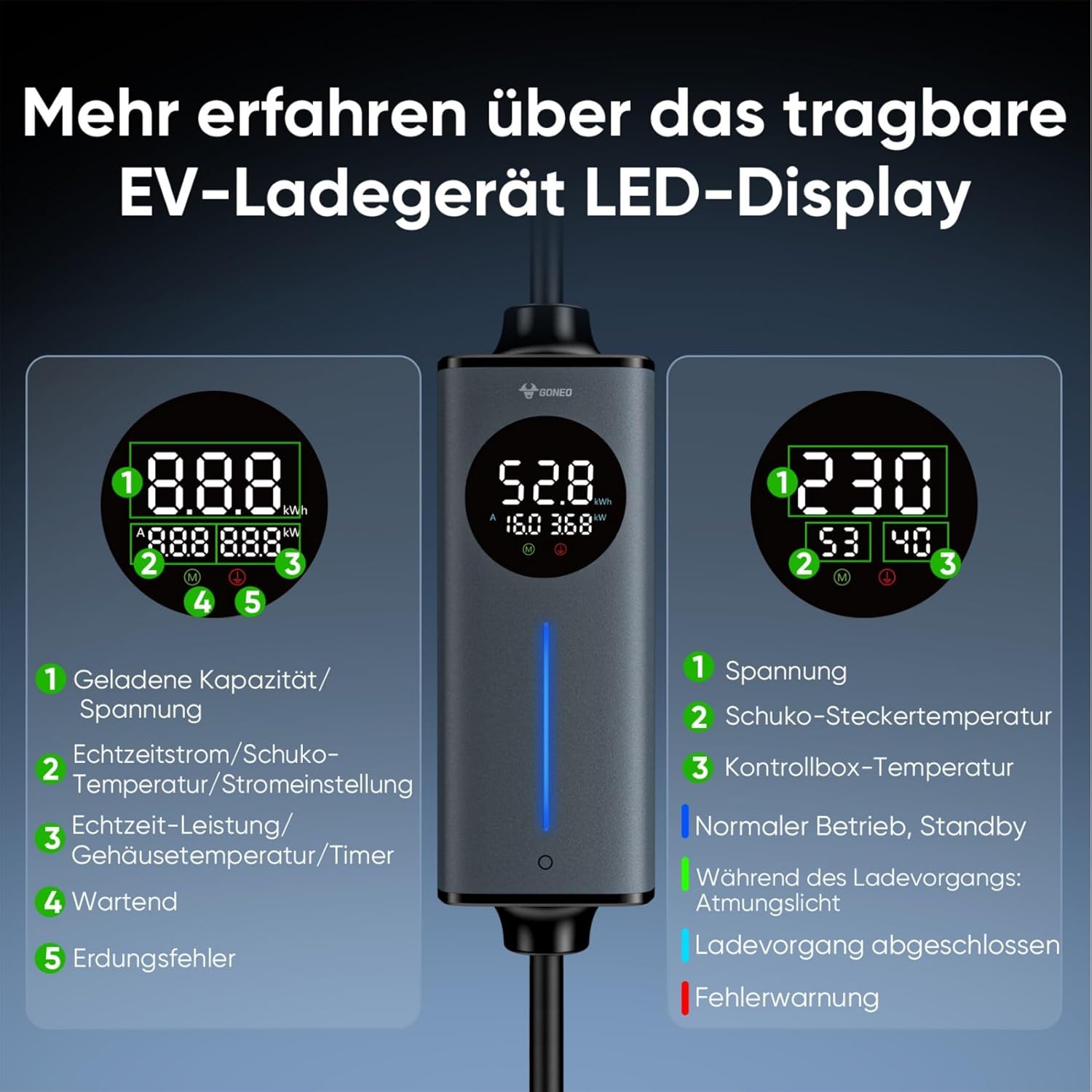 Thumbnail 4 de GONEO Typ 2 Ladekabel Schuko 3,68 kW