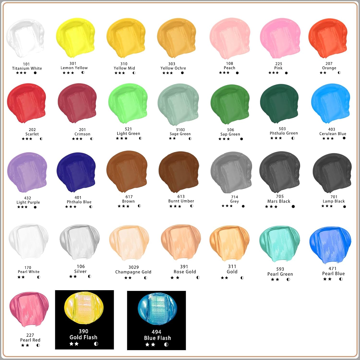Thumbnail 2 de Artecho Acrylfarbe Grau 120 ml – wasserfest, lichtecht und schnell trocknend