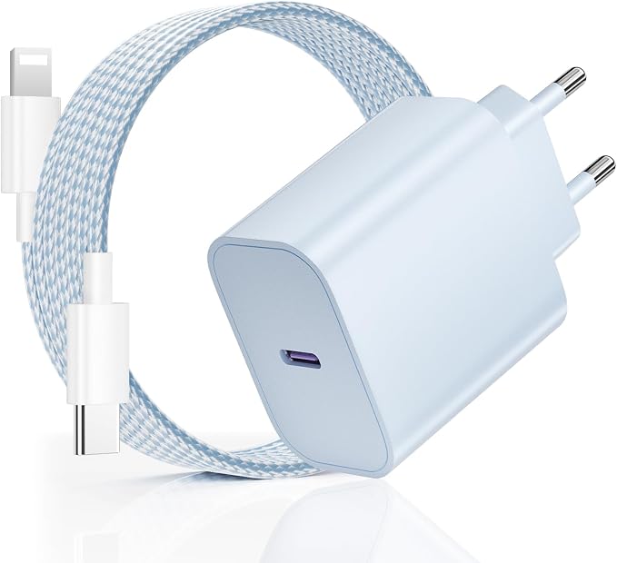 Detalle de Apple 20W Cargador Rápido USB-C con Cable Lightning