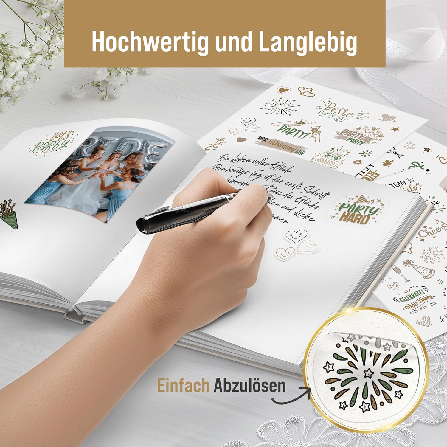 Thumbnail 2 de colortouch Sticker JGA (294 Motive) – 10 Blatt Aufkleber für Junggesellinnenabschied & Gästebuch