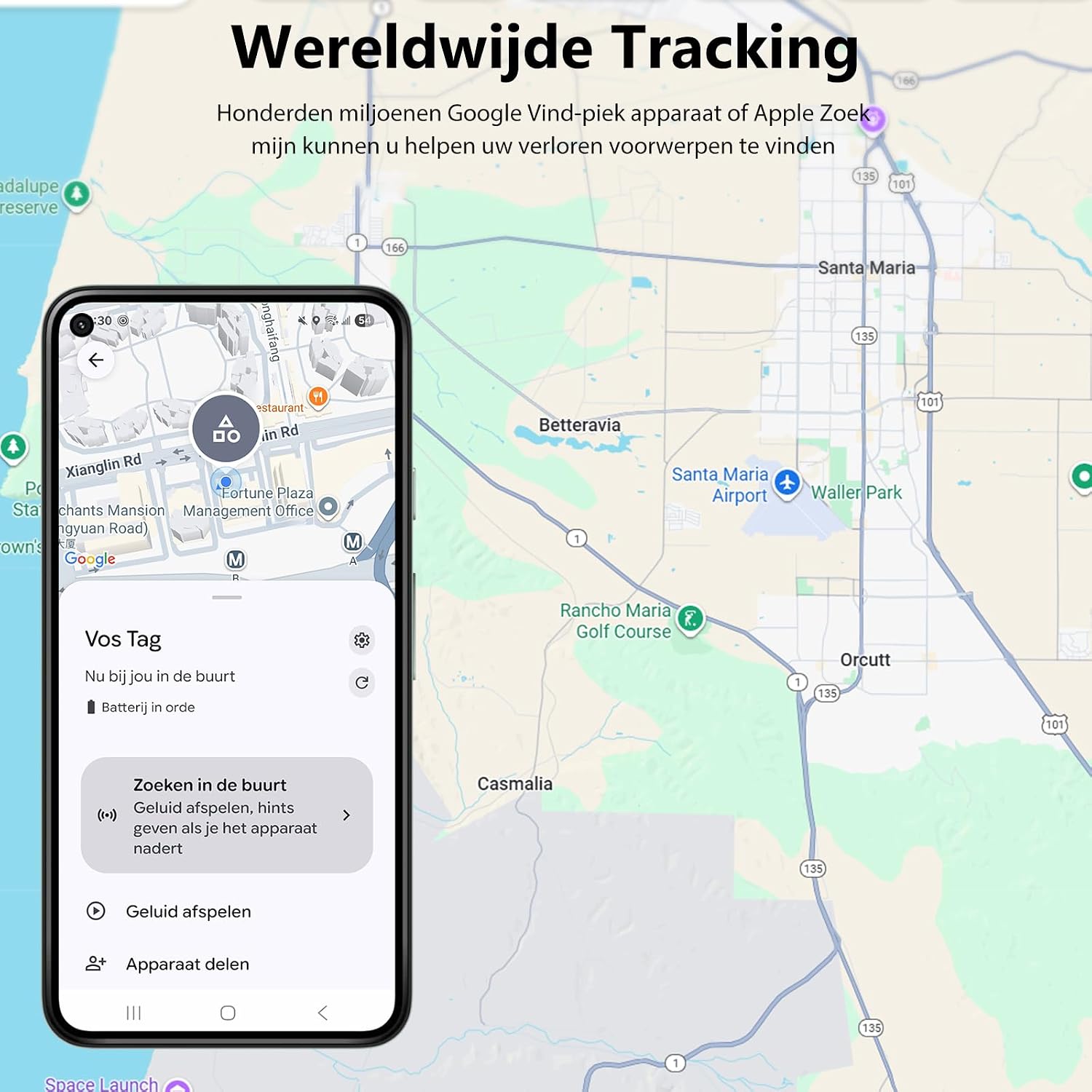Detalle de ATUVOS Smart Tracker Dual System set van 4, Bluetooth en IP67