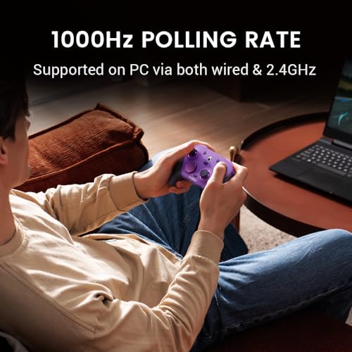 Detalle de GameSir G7 Pro Manette Xbox Filaire/PC Sans Fil, TMR, Violet – Multi-Plateformes et Esport
