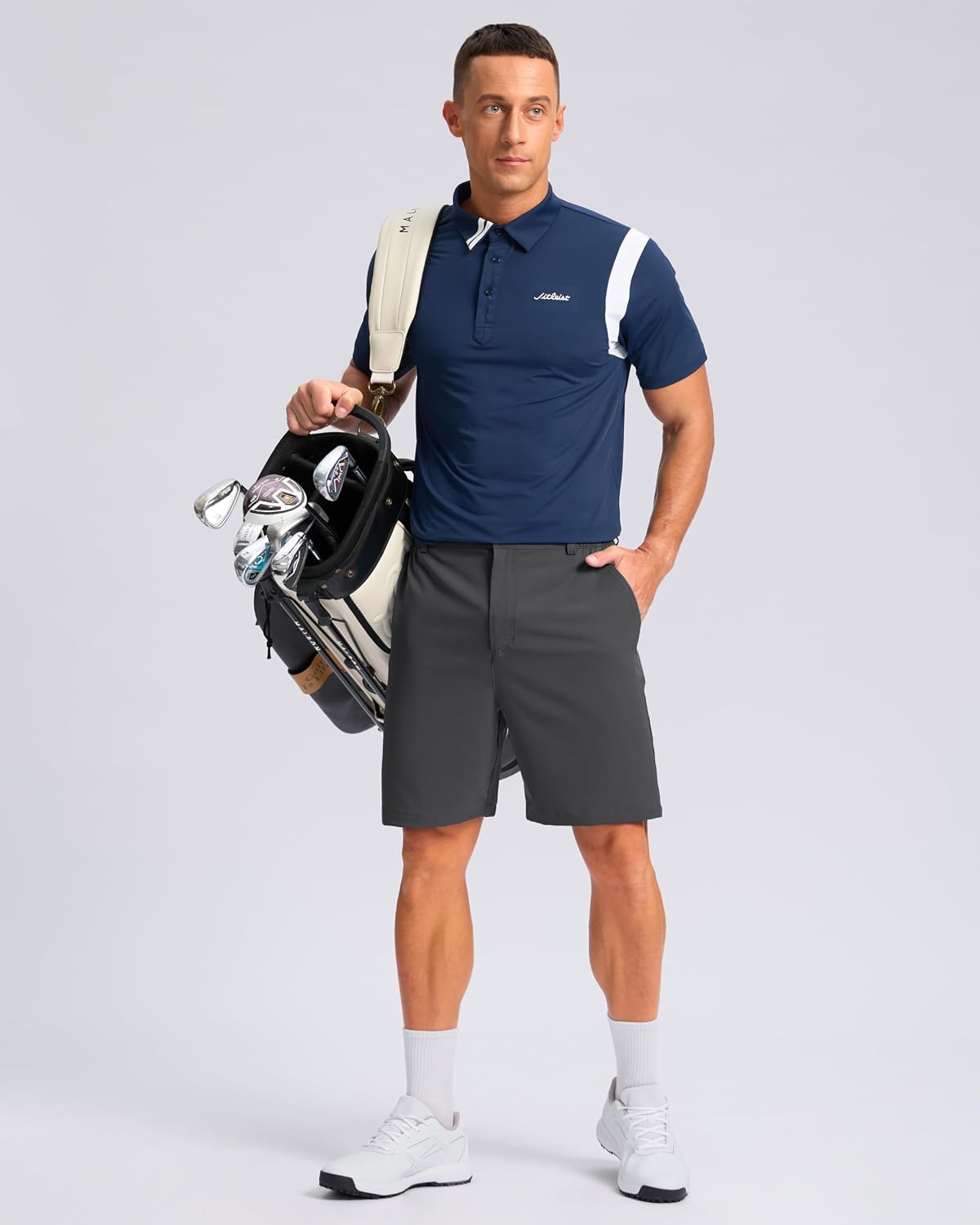 Detalle de Pudolla Men’s Casual Shorts (7"/9") Lightweight Golf Shorts with 3 Pockets