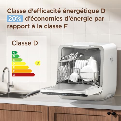 Thumbnail 7 de COMFEE’ MFD42S110W-IT Mini Lave-vaisselle de Table – 3 Couverts, 7 Programmes