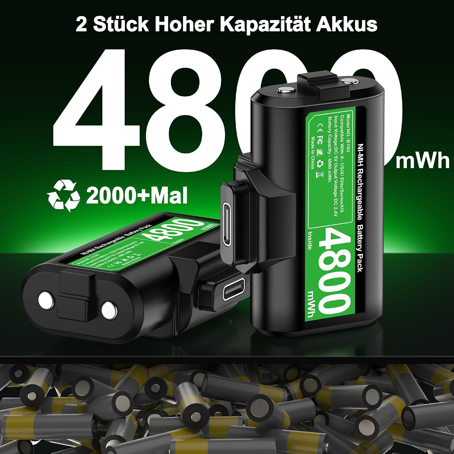 Thumbnail 1 de HELLCOOL Akku 4800 mWh für Xbox Controller