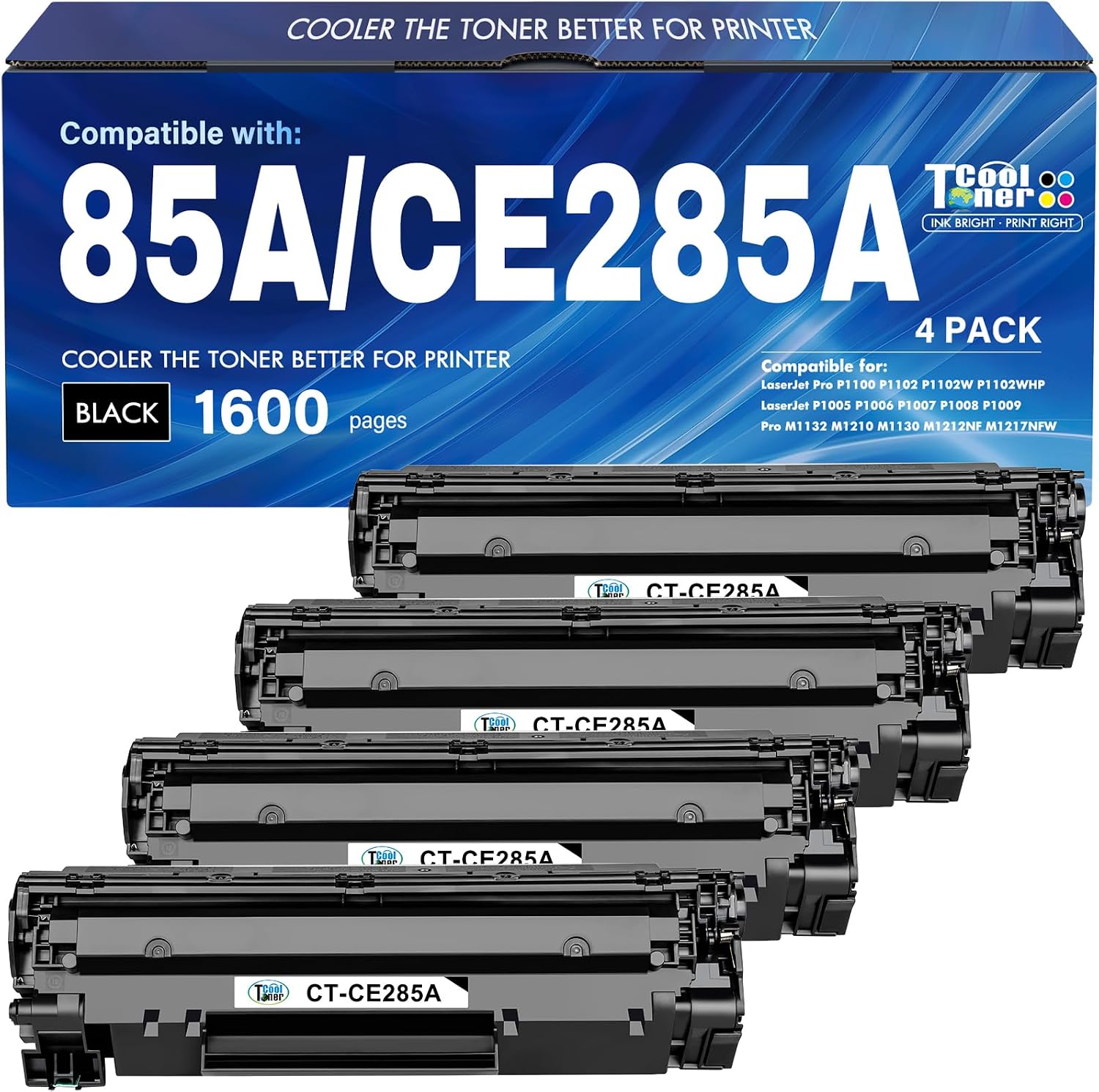 Detalle de HP-Compatible CE285A Black Toner Cartridge