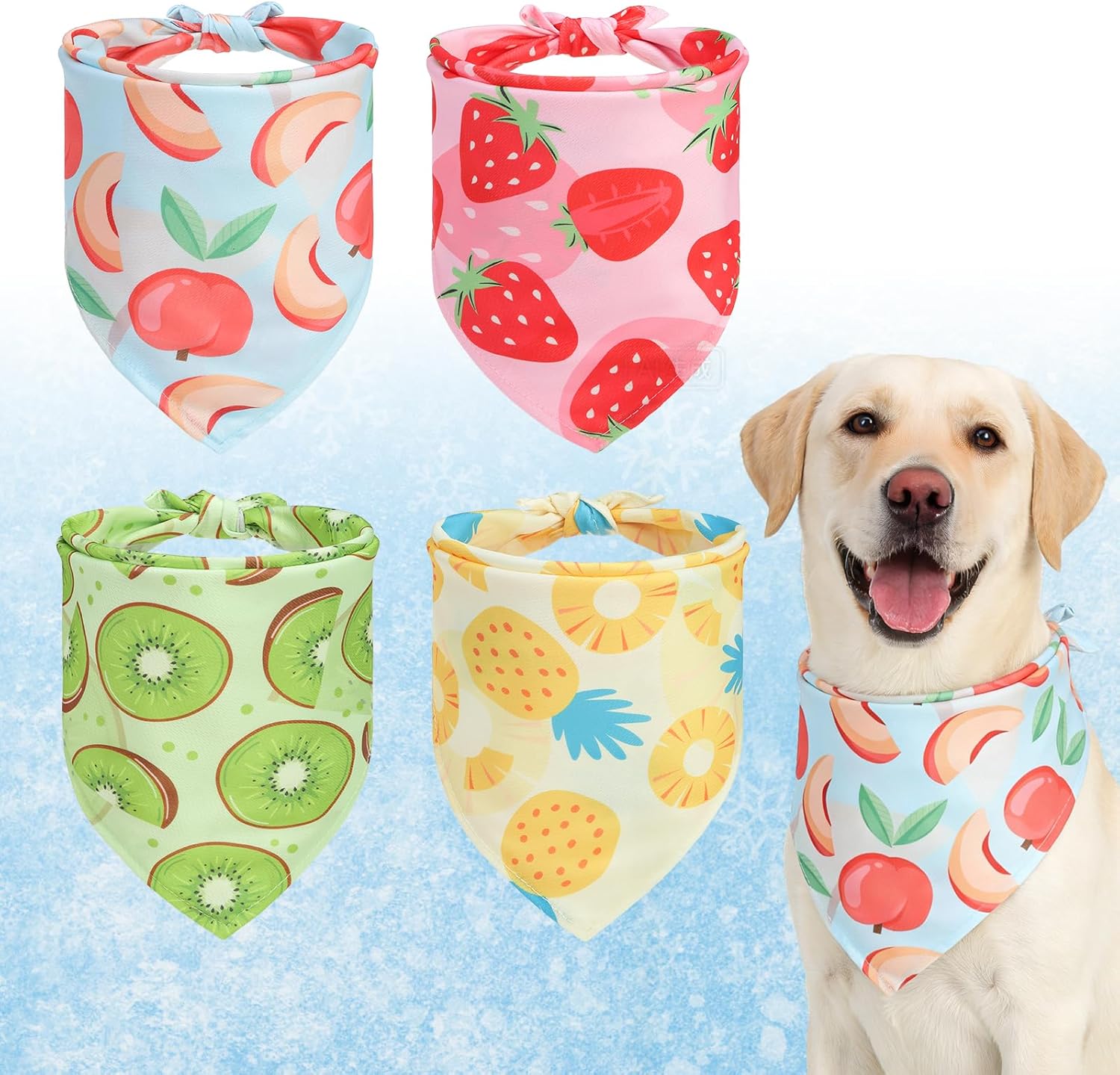 Detalle de KOOLTAIL Dog Cooling Bandana Set (4 Packs) – Instant Summer Relief for Pets