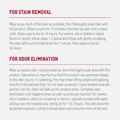 Detalle de Nature’s Miracle Advanced Dog Stain & Odor Eliminator, Severe Mess, 32 oz