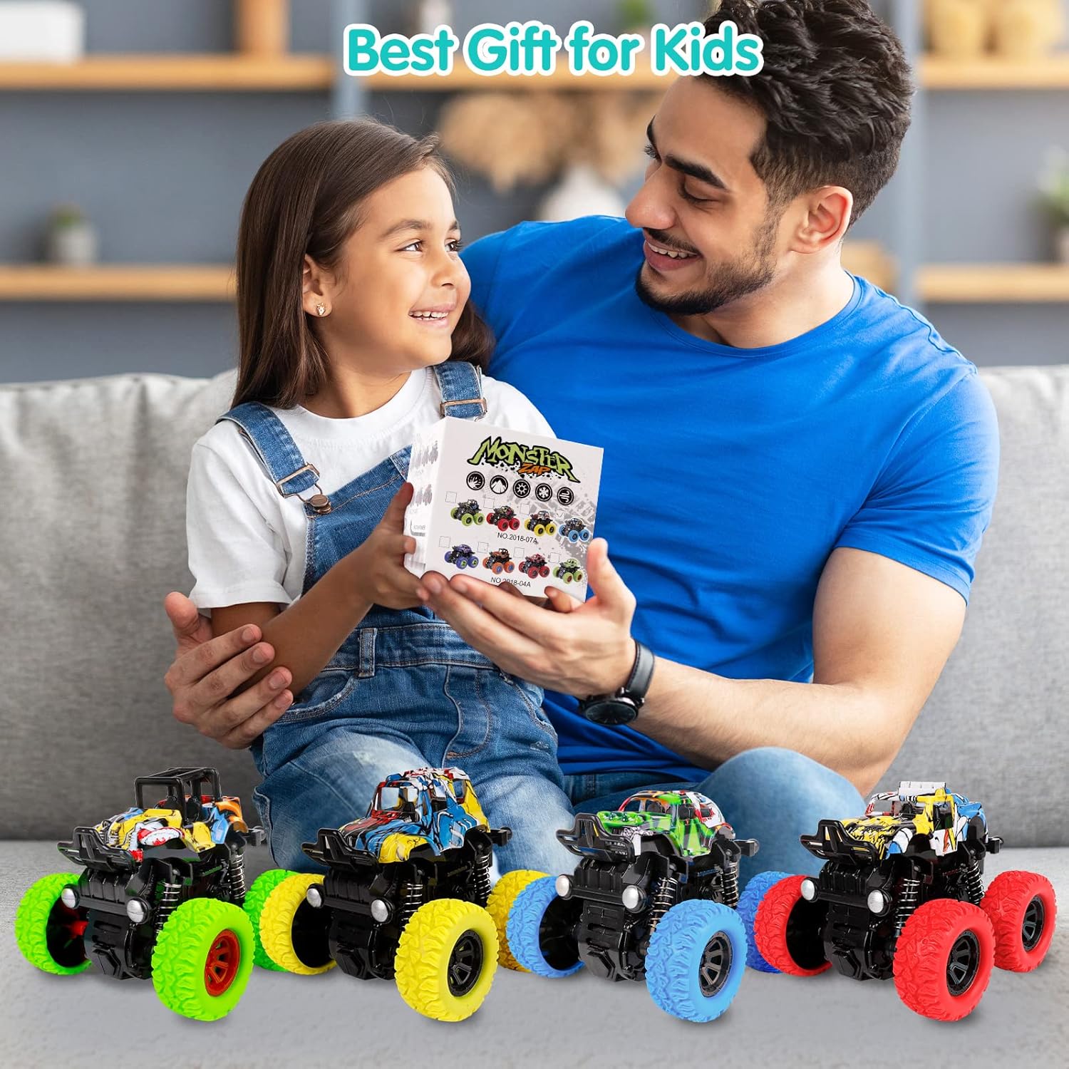 Thumbnail 6 de m zimoon Monster Truck: 4-Pack Inertia Toys for Active Kids