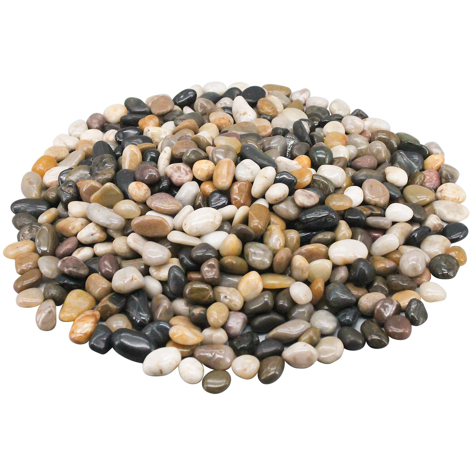 Detalle de Virekm stone-10 River Rocks, 10-Pound Natural Polished Decorative Pebbles