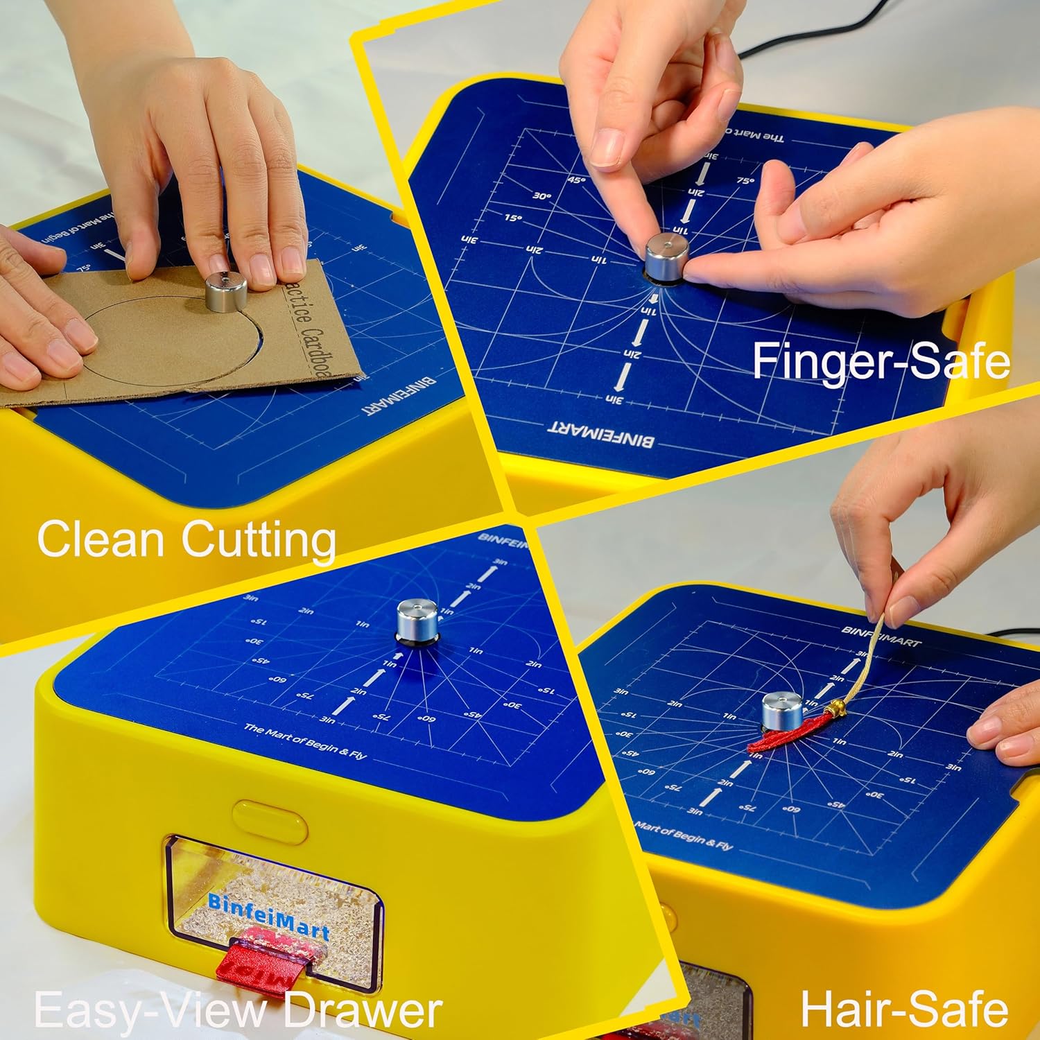 Detalle de BinfeiMart Kid Safe Cardboard Cutter — Safe DIY Craft Knife for Kids