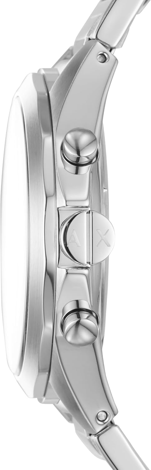 Thumbnail 3 de Armani Exchange Silver Tone Uhr für Herren – 44 mm Gehäuse, Quarz-Chronograph