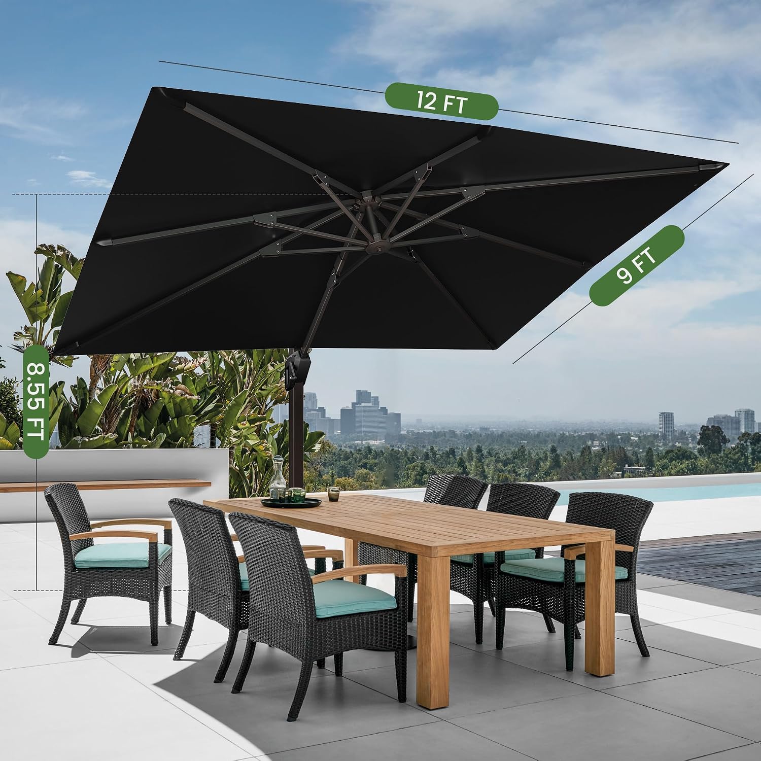 Thumbnail 6 de MPL Cantilever Patio Umbrella 9' x 12