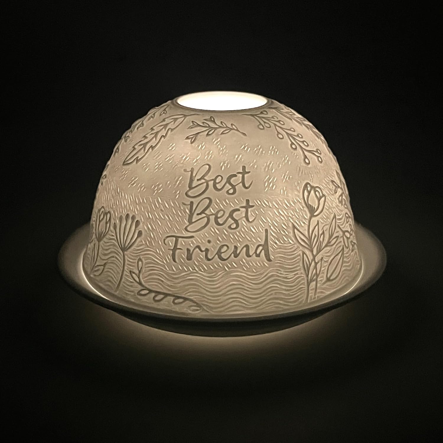 Thumbnail 4 de Cello Porcelain Tealight Holder Dome with 3D projection light effect