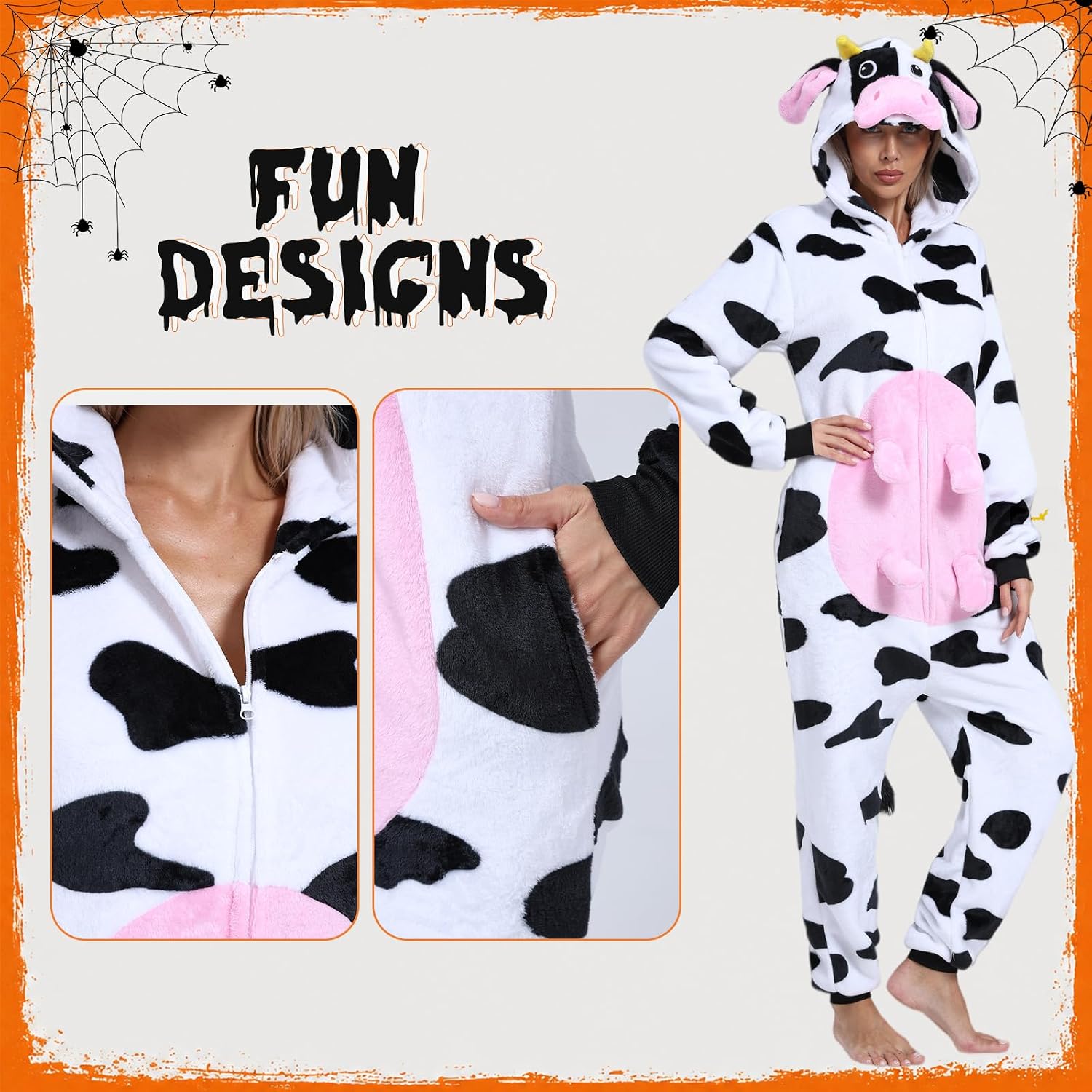 Thumbnail 5 de DKRUW Adult Animal Onesie Pajamas, Fleece Costume with Zipper and Pockets