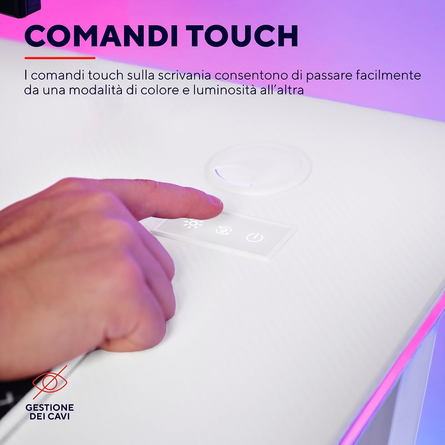 Thumbnail 5 de Trust GXT 709W Scrivania gaming 120x60 🖥