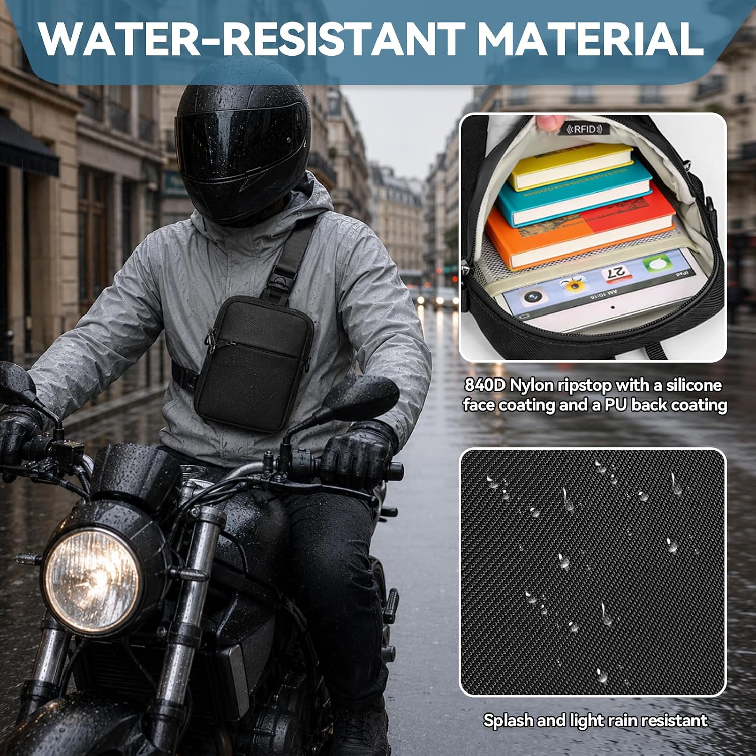 Thumbnail 4 de Eshow Cross Body Bag with Zipper Lock and RFID Pocket – A Practical Anti-Theft Day-to-Day Bag