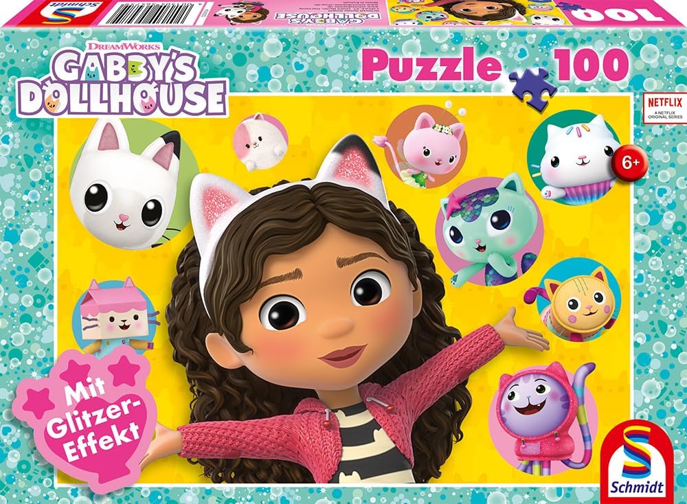 Thumbnail 3 de Schmidt Spiele 56475 Puzzle à Paillettes: Gabbb y Ses Amis, 100 pièces – idéal pour les petits explorateurs